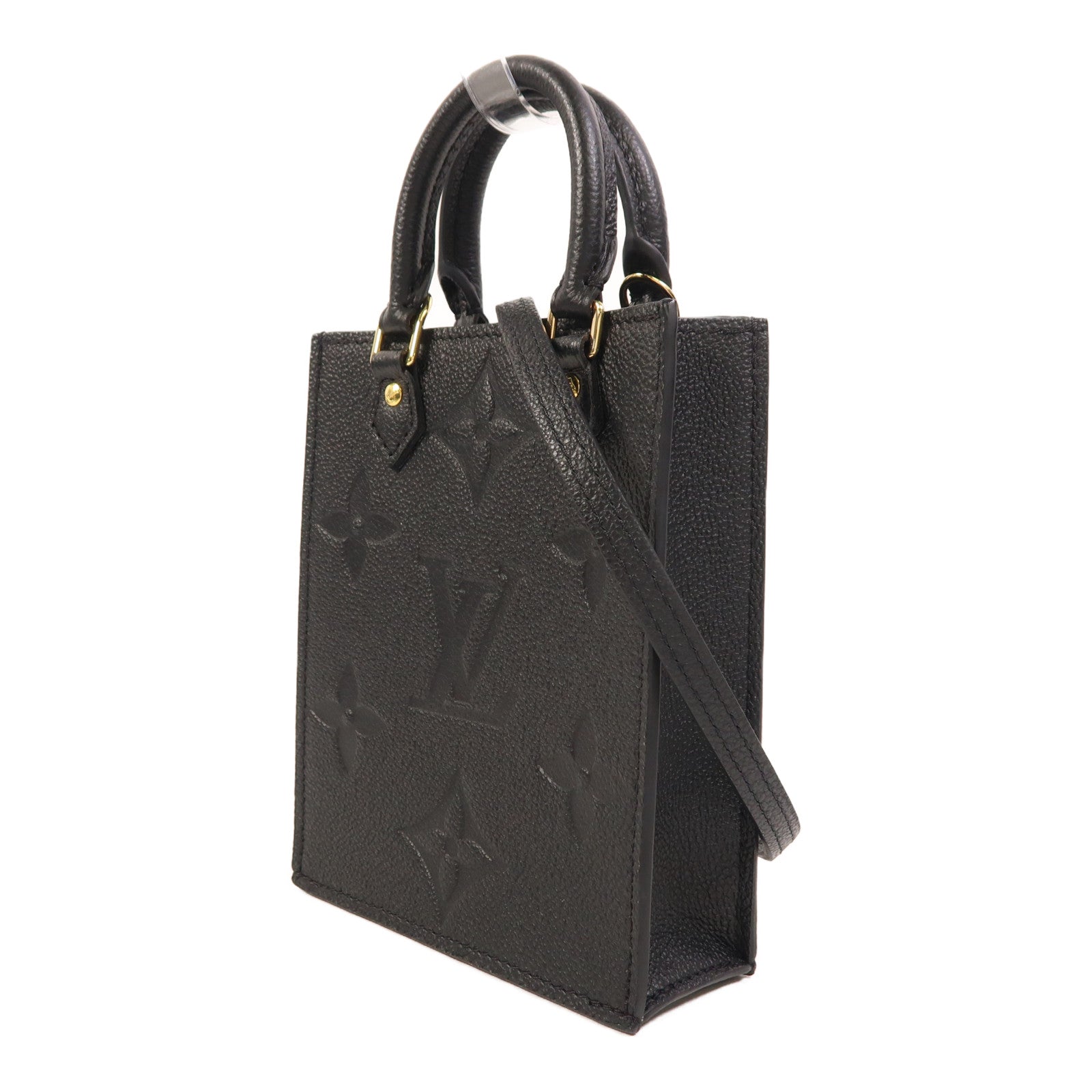 LOUIS VUITTON 【激減優惠】Monogram Empreinte Petit Sac Plat金扣手挽肩背兩用袋