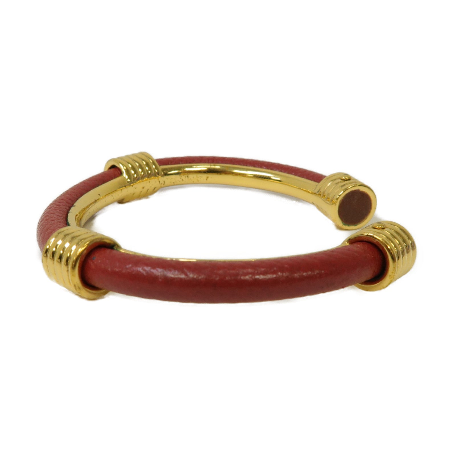 HERMES 金屬Bangle手鐲紅色/金色