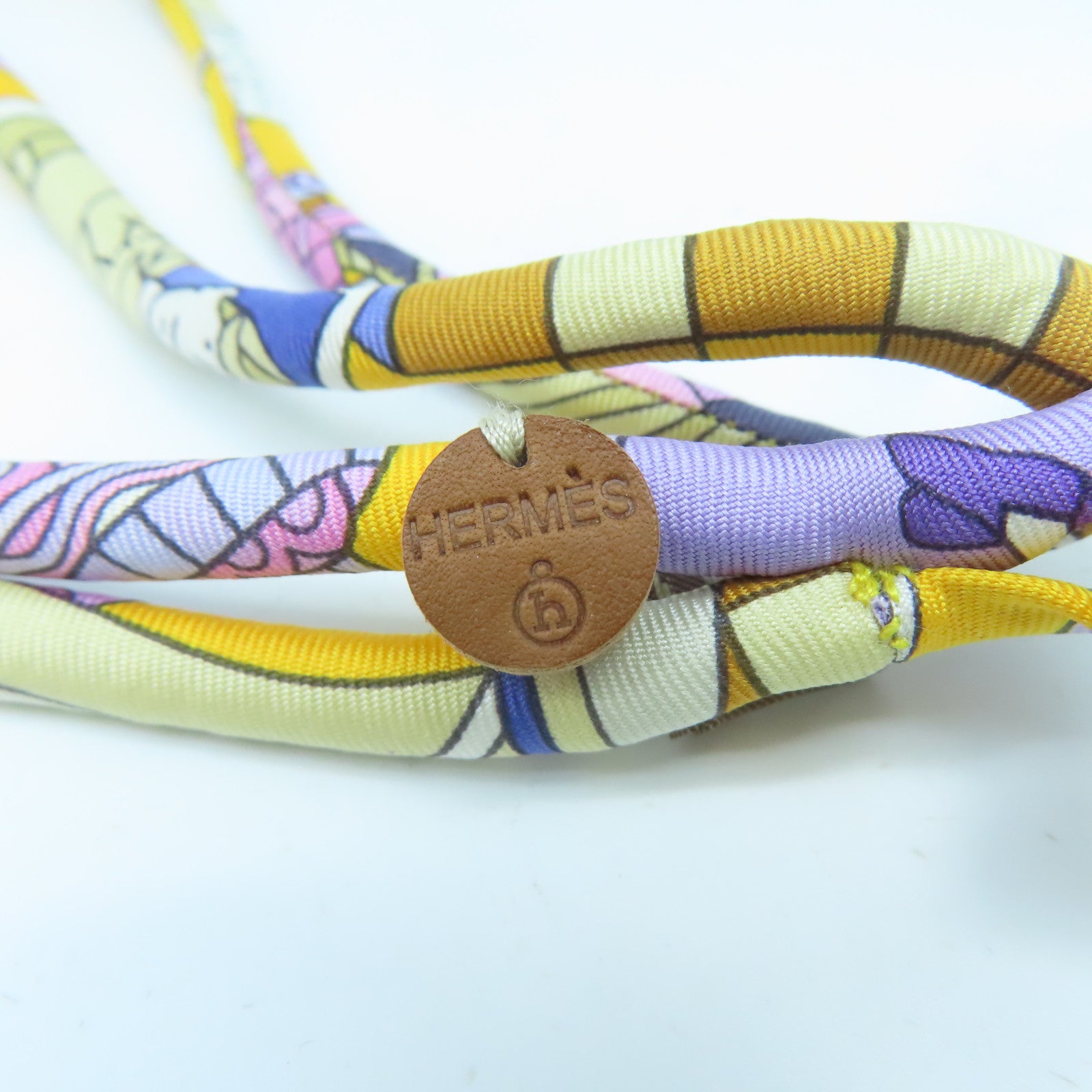 HERMES 【激減優惠】絲質Necklace項鍊橙色/粉紅色/紫色/啡色#40cm
