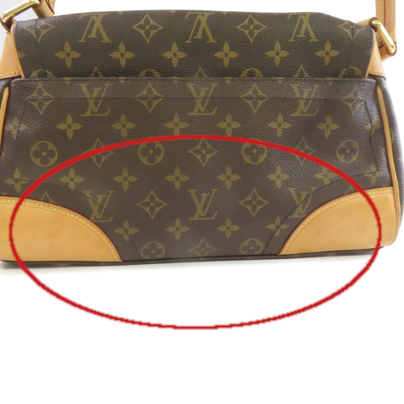 LOUIS VUITTON Monogram Beverly MM Shoulder Bag金扣肩背袋啡色