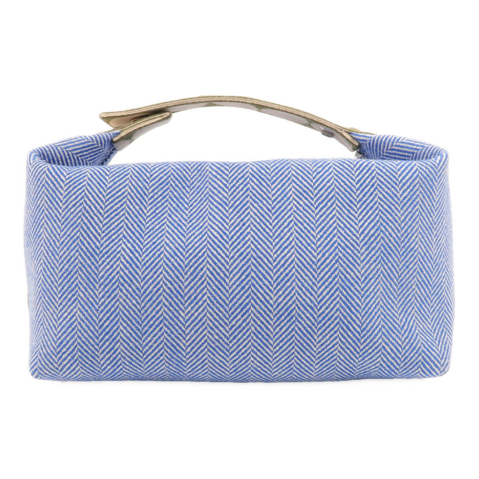 HERMES 帆布/羊毛Animaux Blocks Case GM手挽袋Bleu Gitane