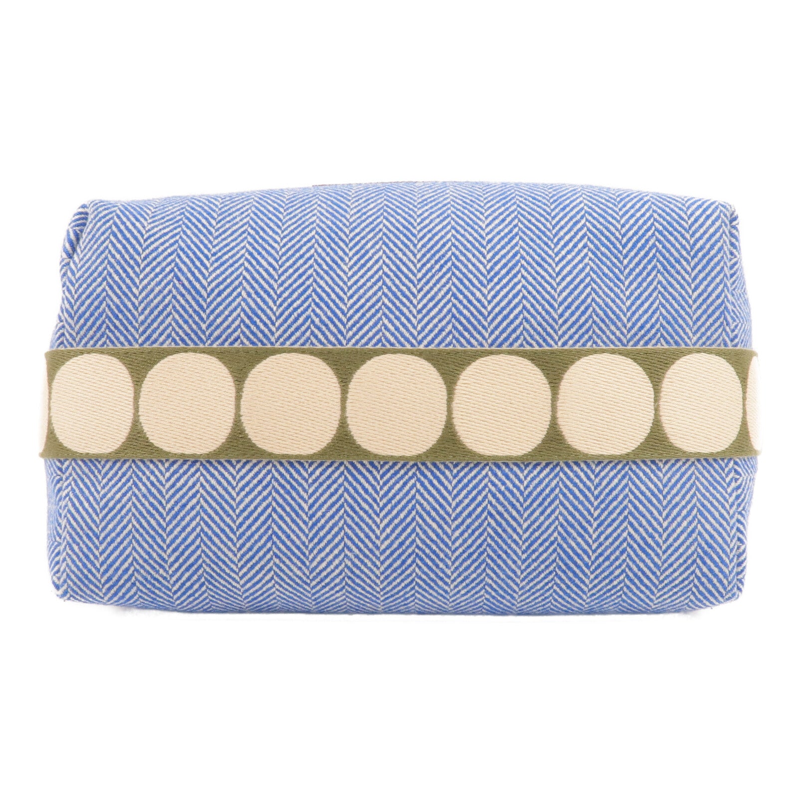 HERMES 帆布/羊毛Animaux Blocks Case GM手挽袋Bleu Gitane