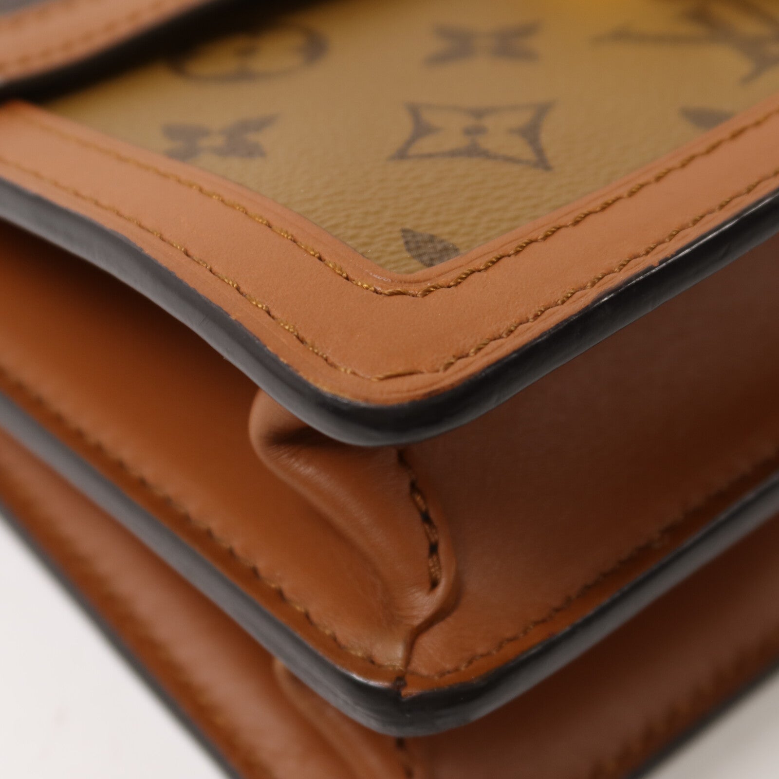 LOUIS VUITTON Monogram/Monogram Reverse Dauphine MM鏈帶手挽肩背兩用袋