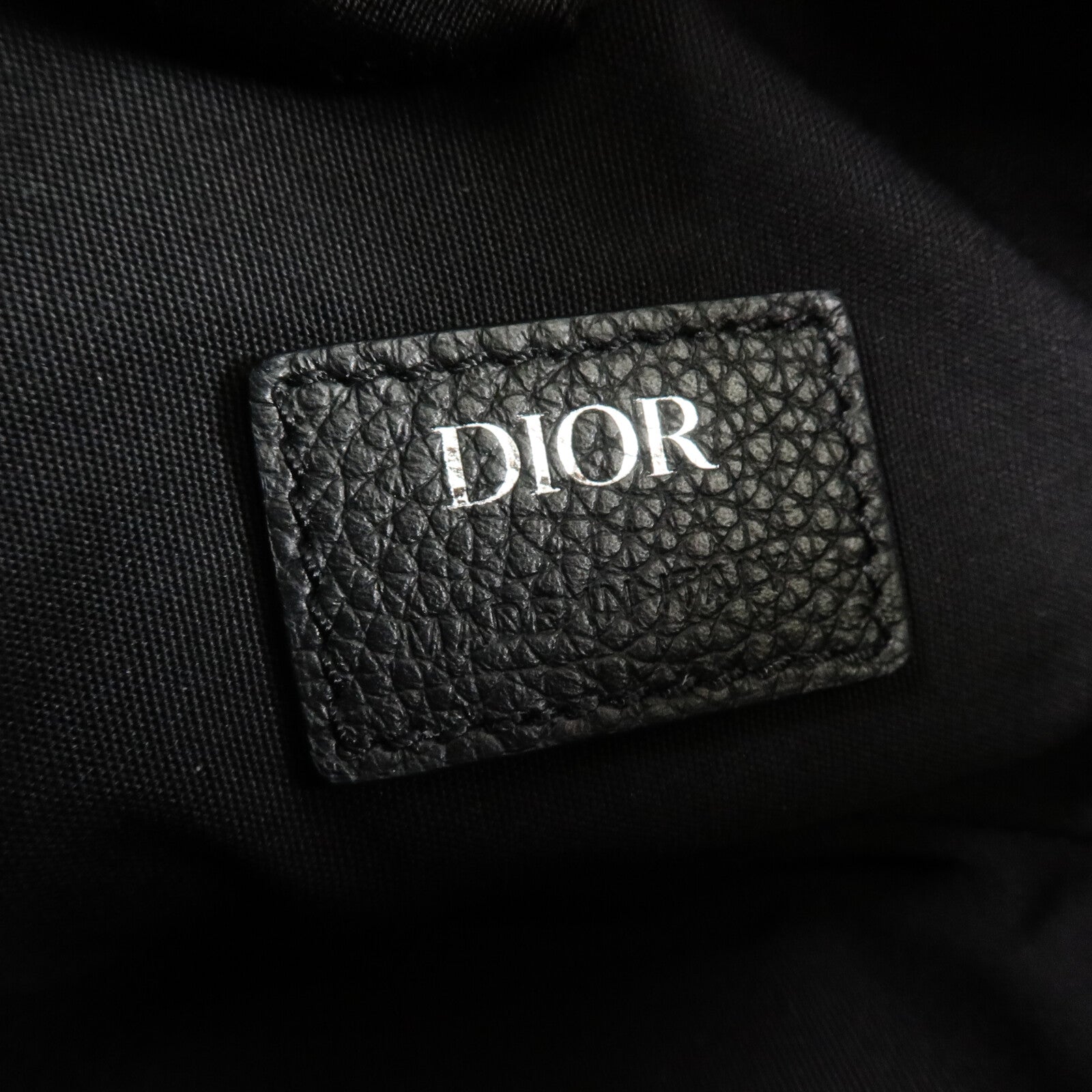Dior 帆布Saddle Bag銀扣肩背袋