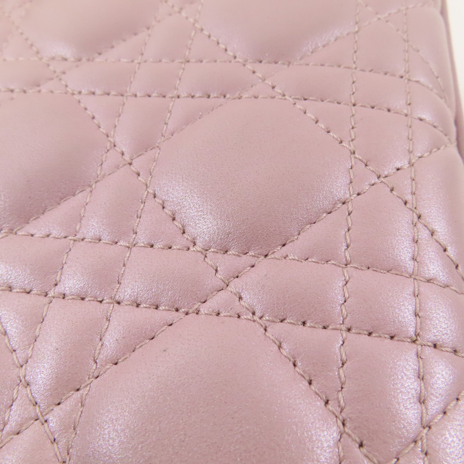 Dior 羊皮皮革Mini Lady Dior金扣鏈帶手挽肩背兩用袋
