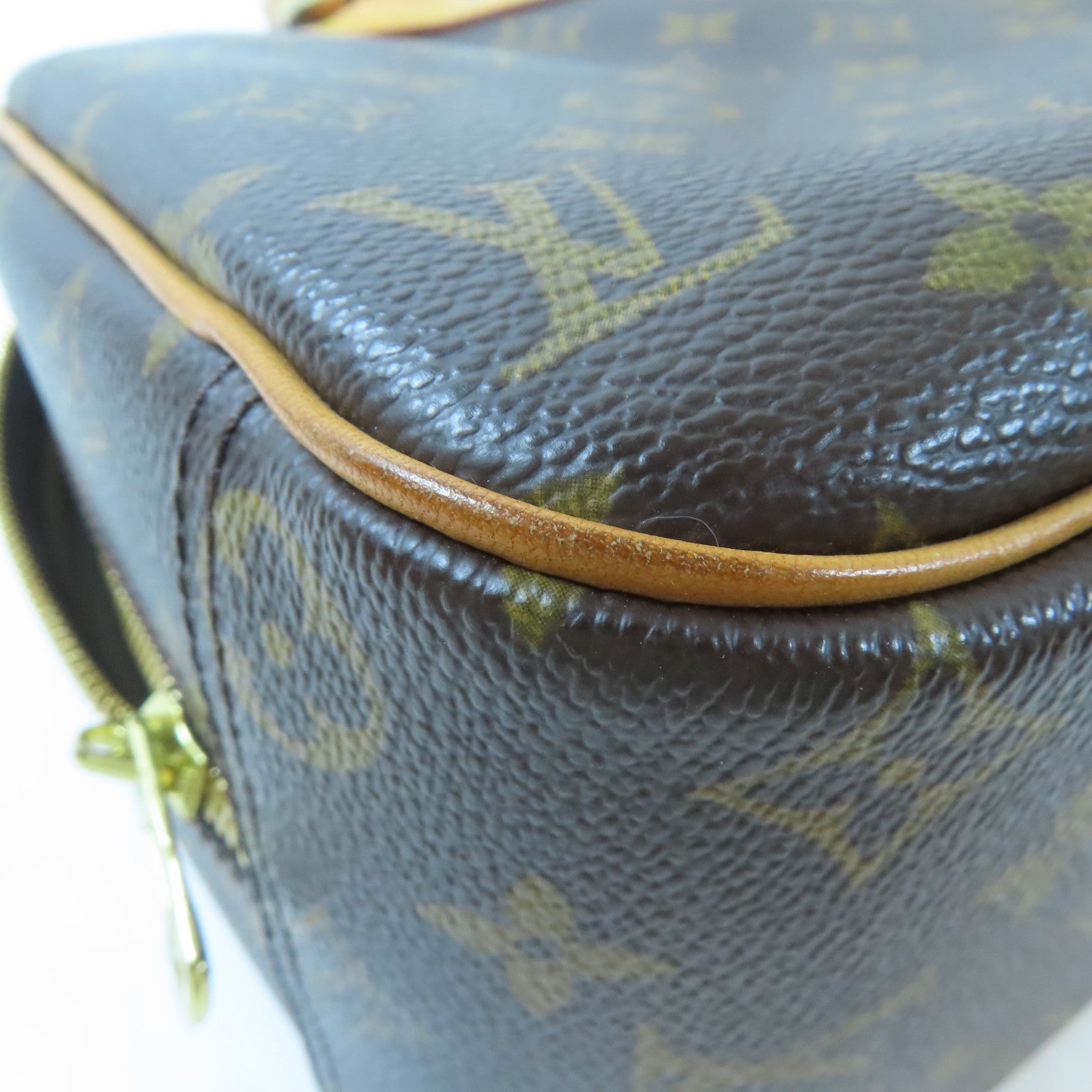 LOUIS VUITTON Monogram Trouville金扣手挽袋啡色