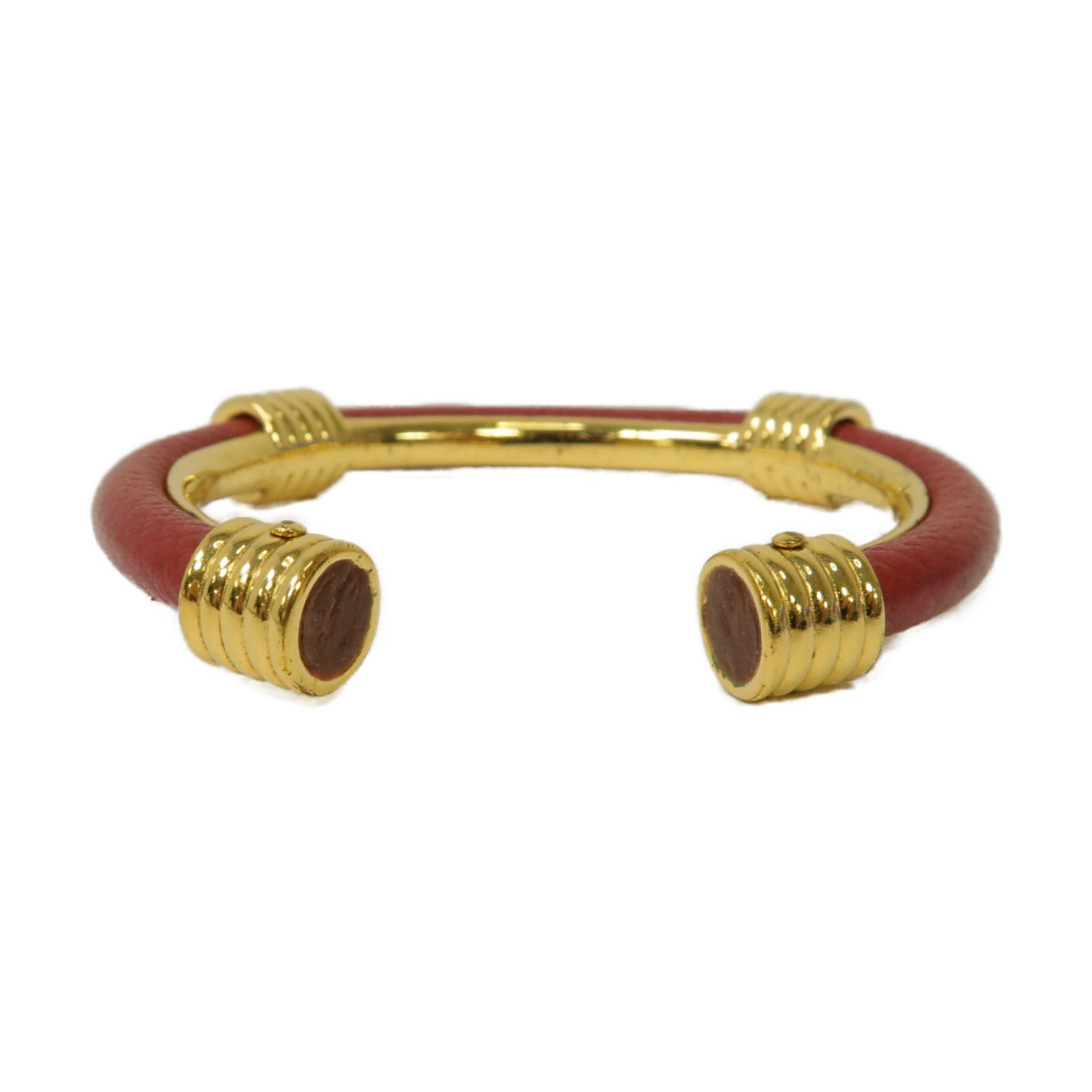 HERMES 金屬Bangle手鐲紅色/金色
