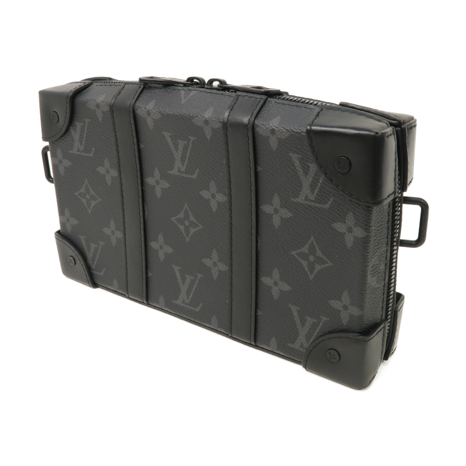 LOUIS VUITTON Monogram Eclipse Soft Trunk Wallet肩背袋黑色
