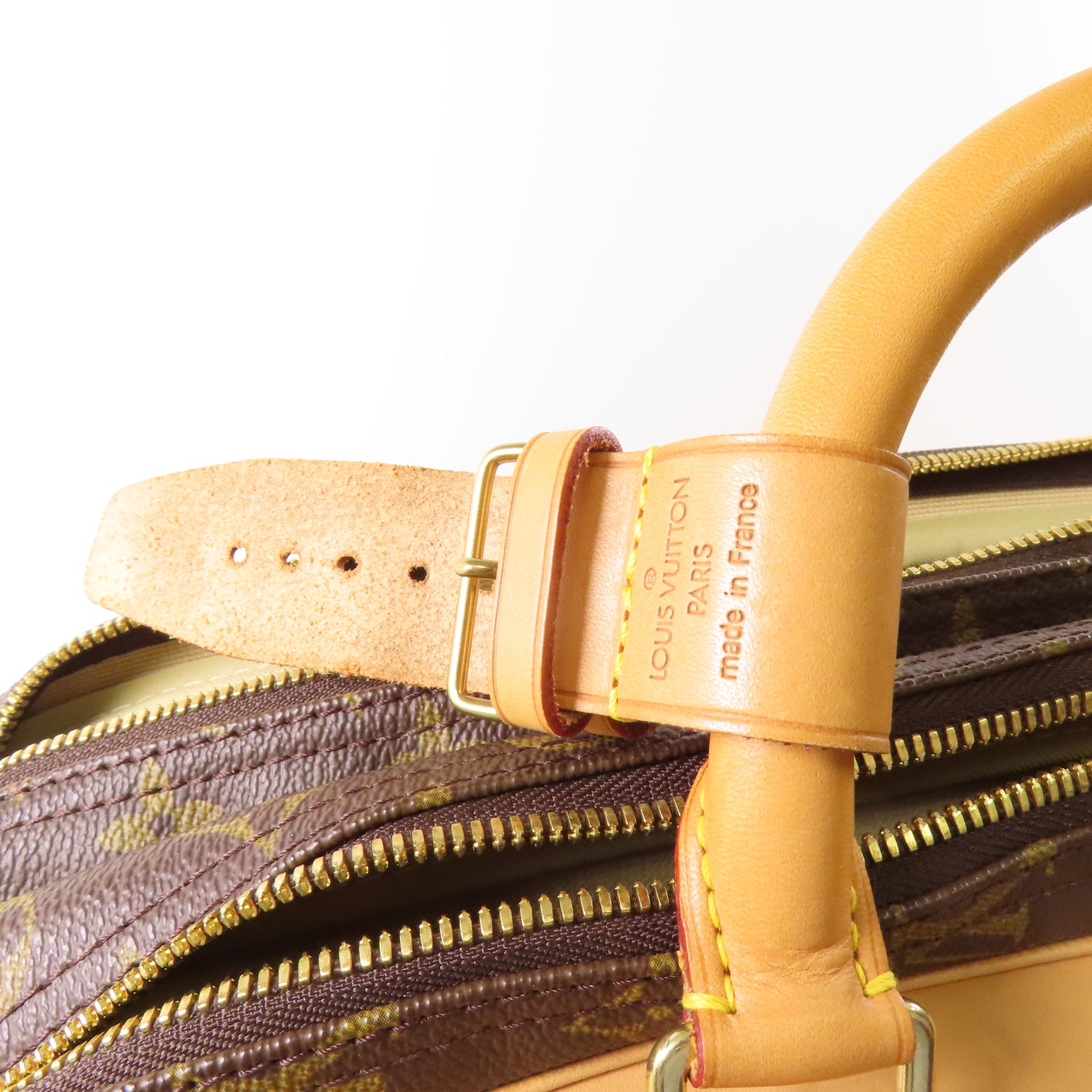 LOUIS VUITTON LV GHW Alize 24H 2 Way Shoulder Boston Bag M41399 Monogram Brown