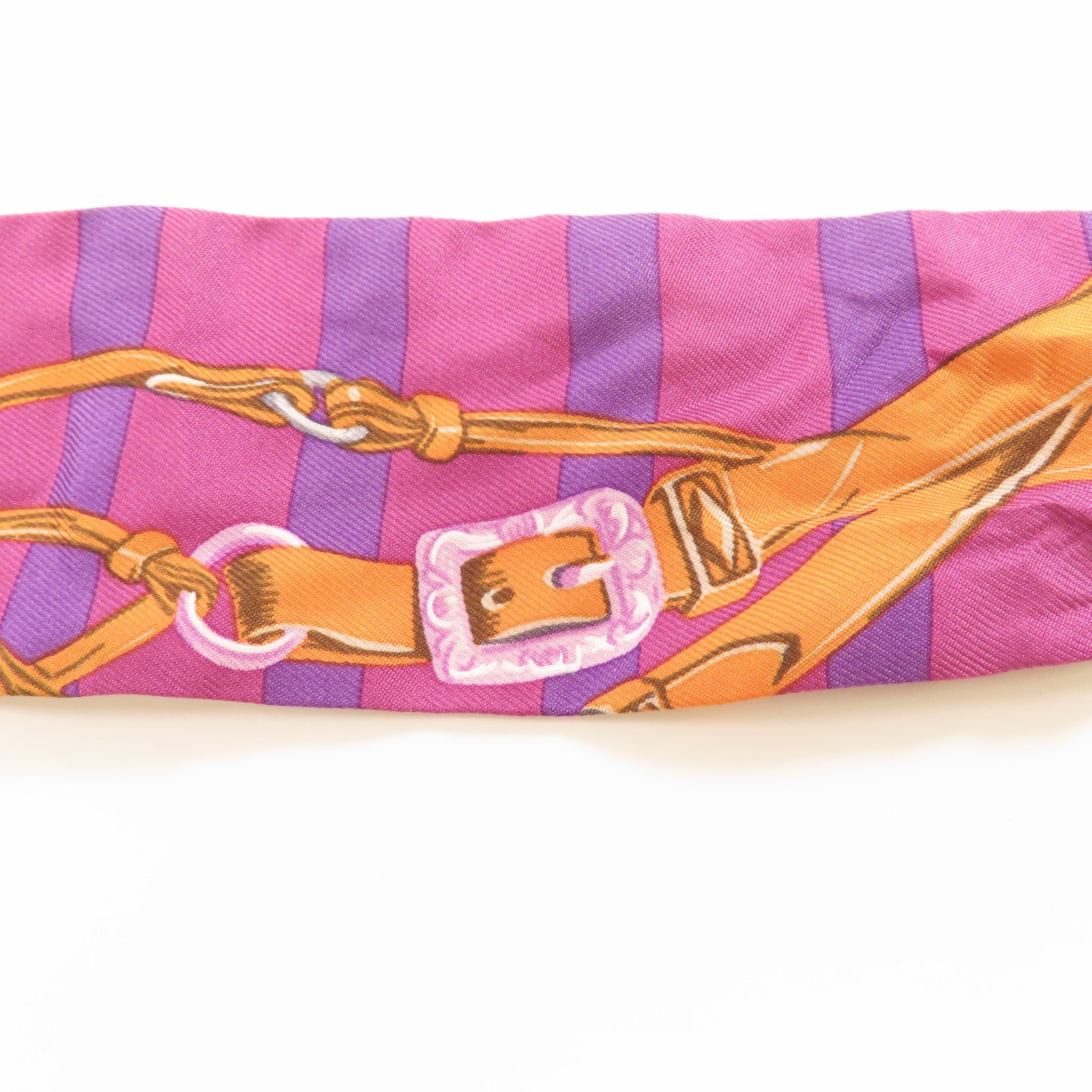 HERMES 絲質Twilly絲巾紫色