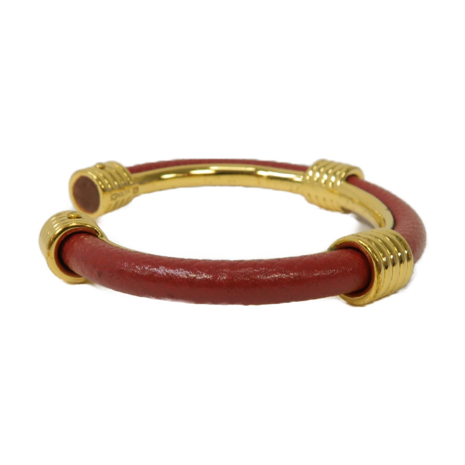 HERMES 金屬Bangle手鐲紅色/金色