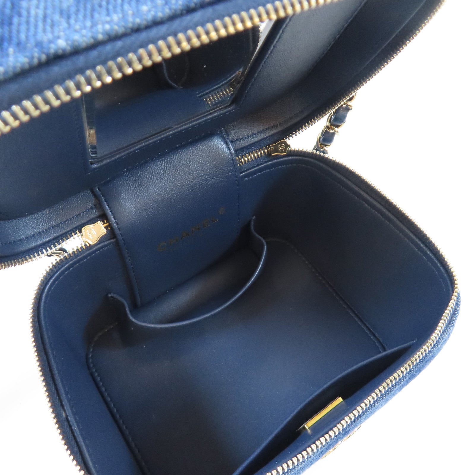 シャネル ココボタン 07P コットン×ナイロン ポロシャツ 38