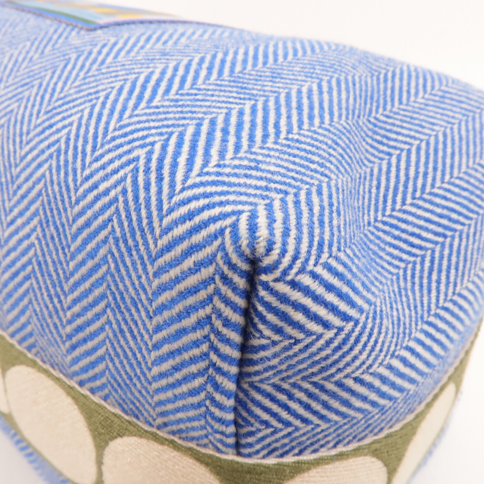 HERMES 帆布/羊毛Animaux Blocks Case GM手挽袋Bleu Gitane