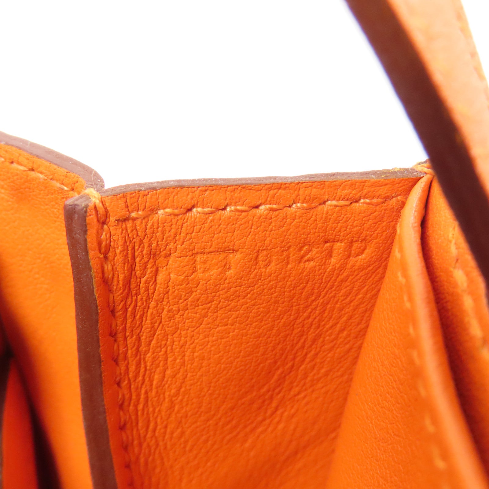 HERMES PHW Mini Halzan Shoulder Bag Swift Leather Oange