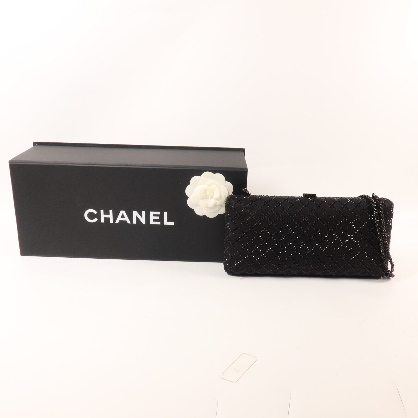 CHANEL 牛皮皮革Quilted Clutch鏈帶肩背袋