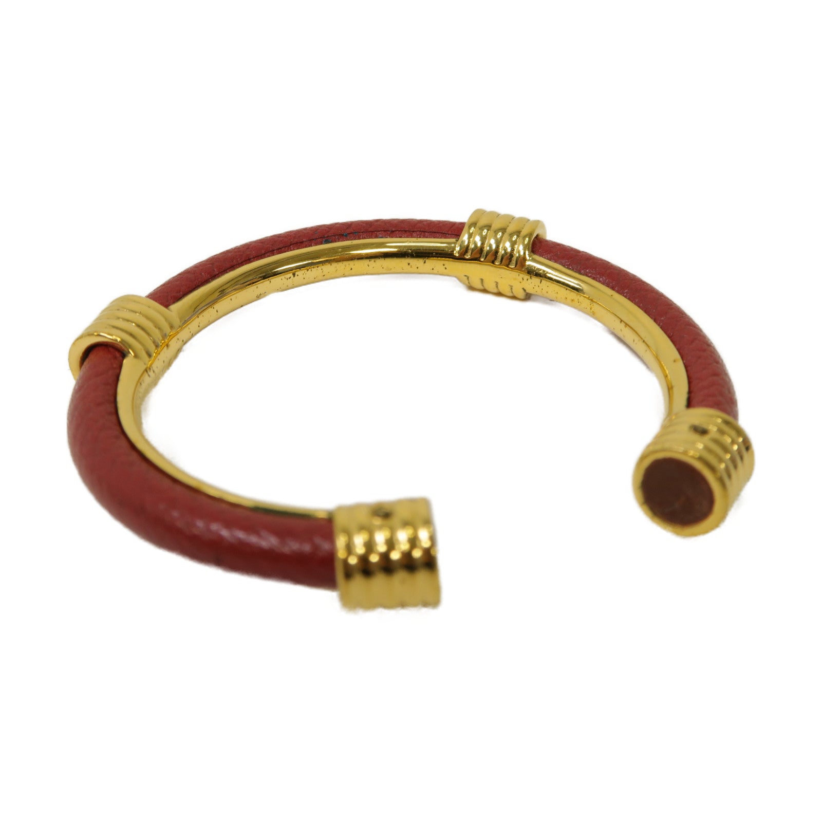 HERMES 金屬Bangle手鐲紅色/金色
