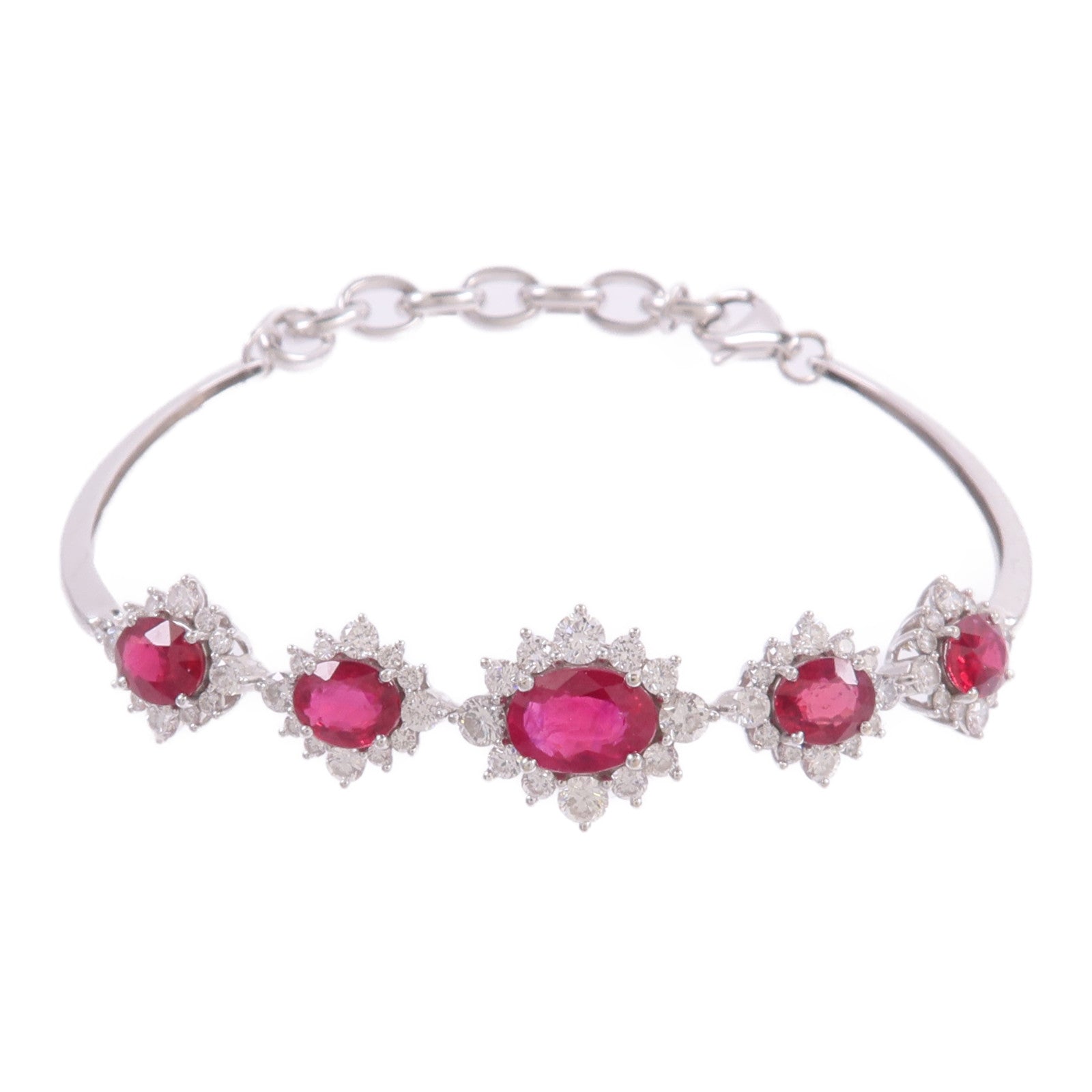JEWELRY 18K白金Ruby Diamond Bracelet紅寶石/鑽石手鏈