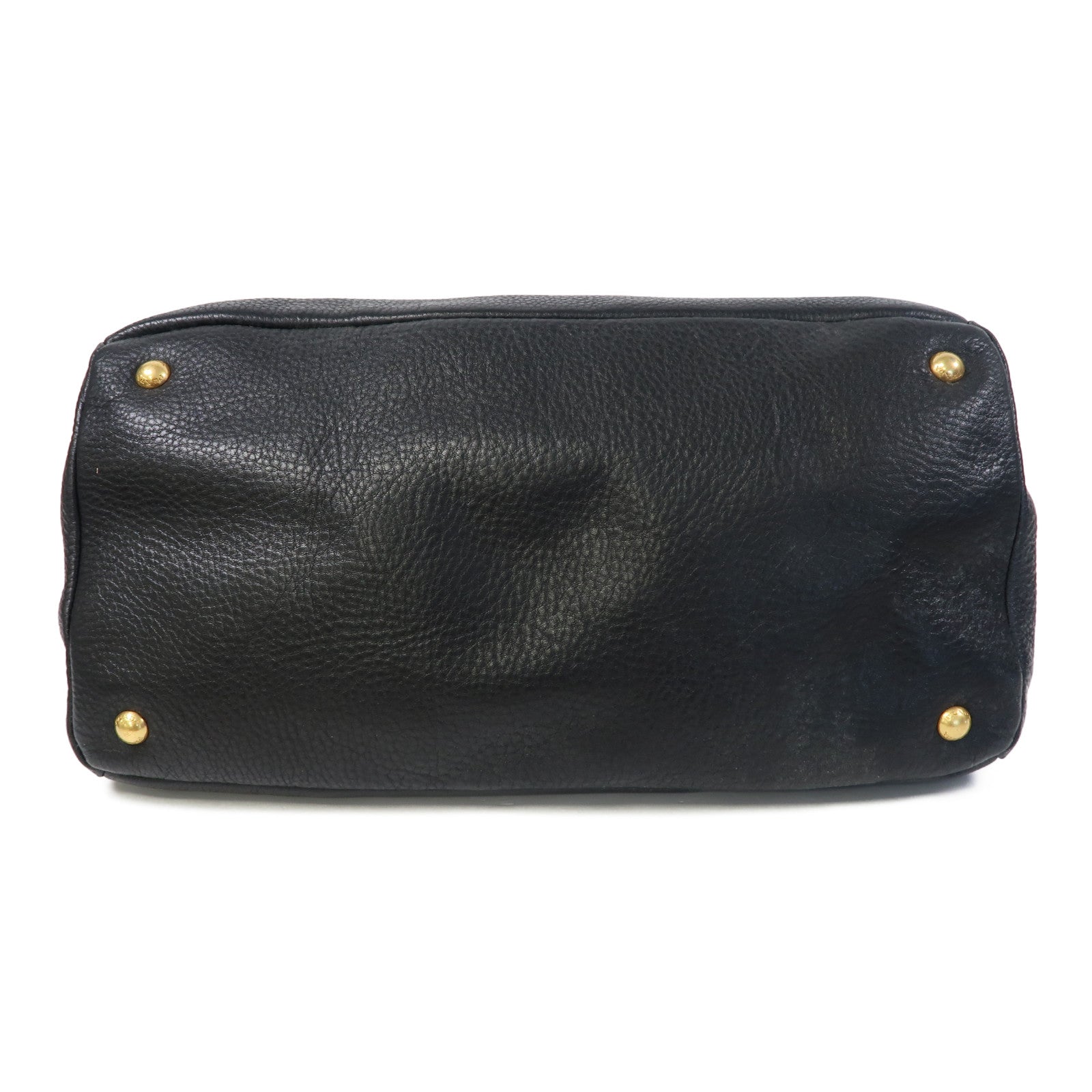 PRADA 牛皮皮革2 Way Shoulder Bag金扣手挽肩背兩用袋黑色