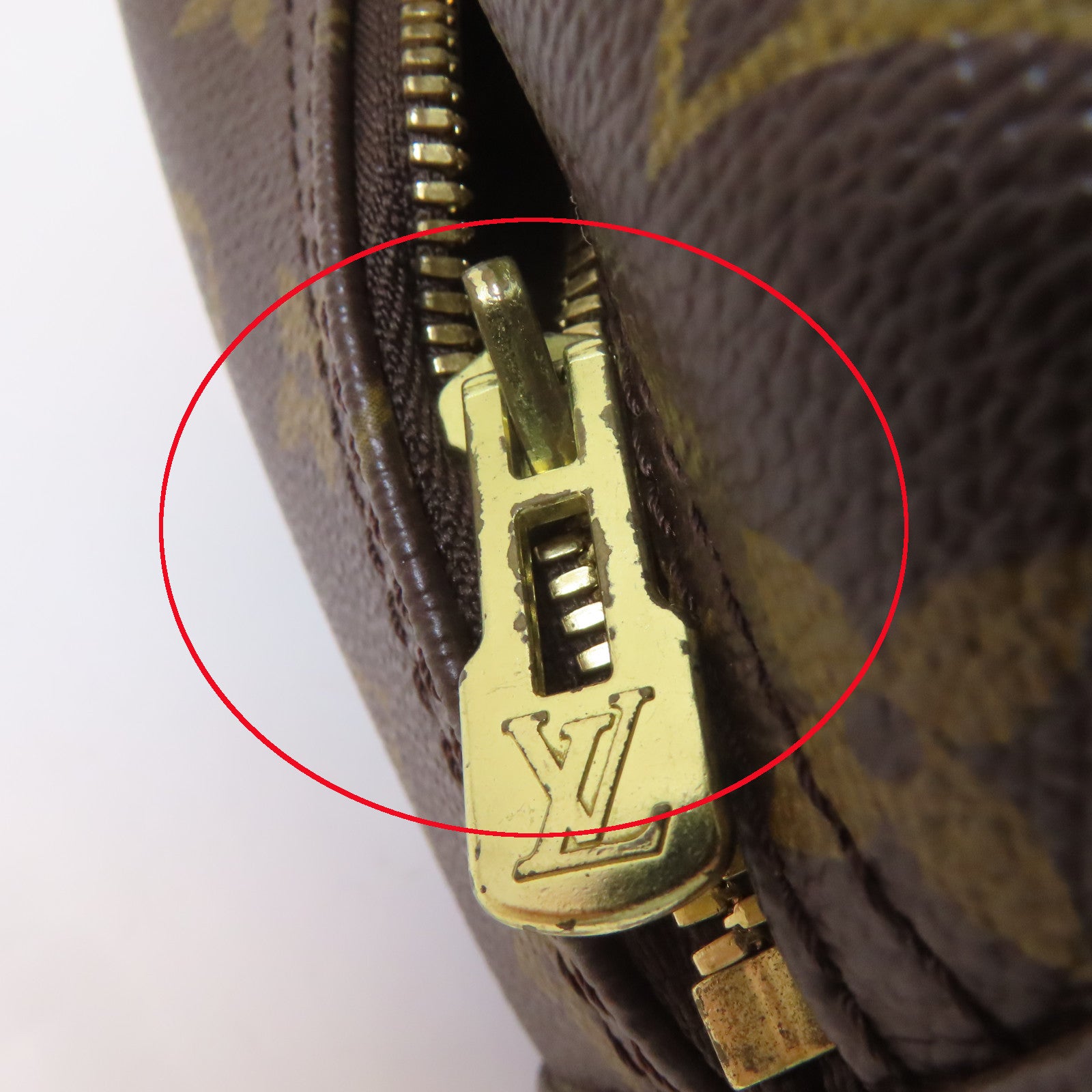 LOUIS VUITTON Monogram Trouville金扣手挽袋啡色