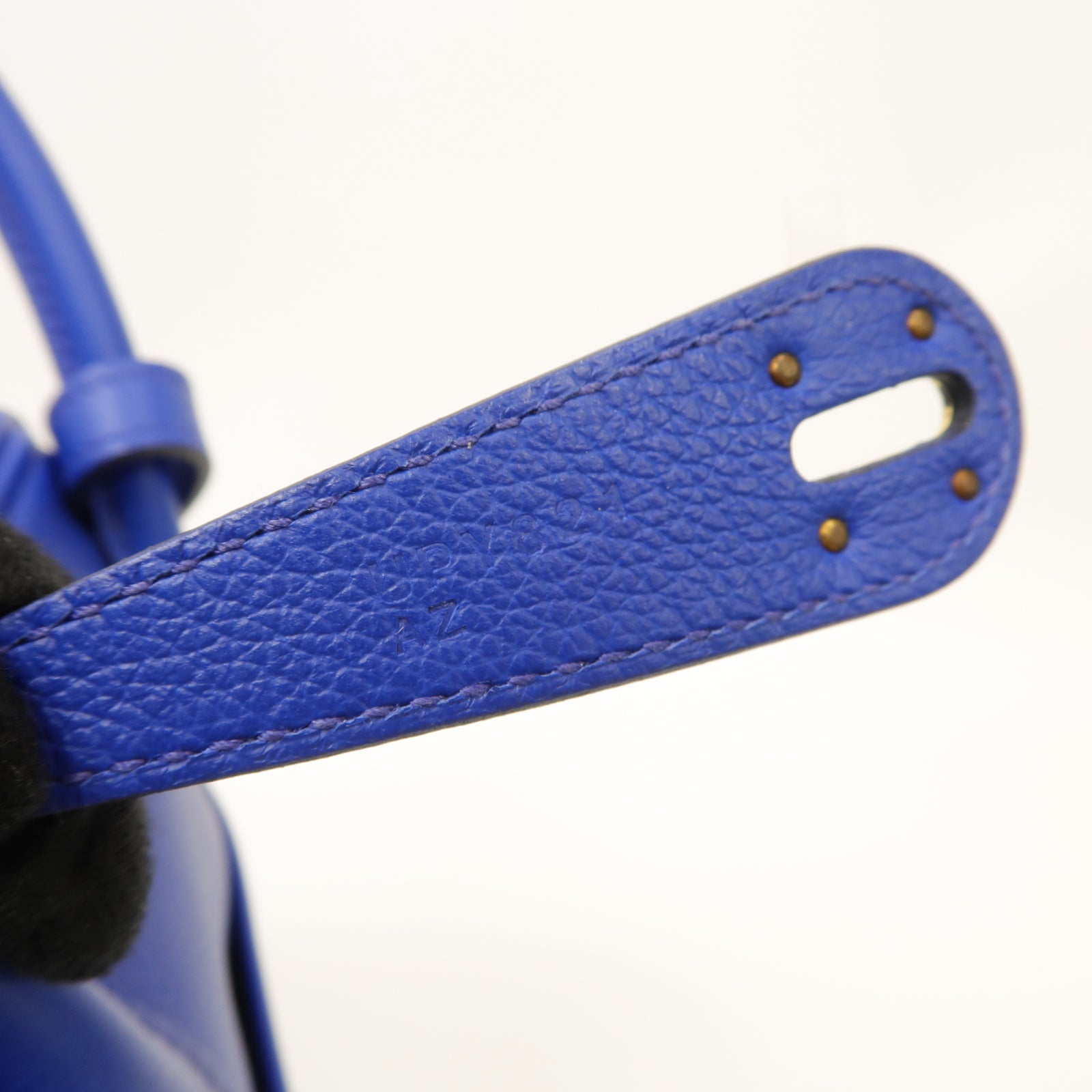 HERMES Evercolor皮革Lindy 26金扣手挽肩背兩用袋Blue Royal藍色