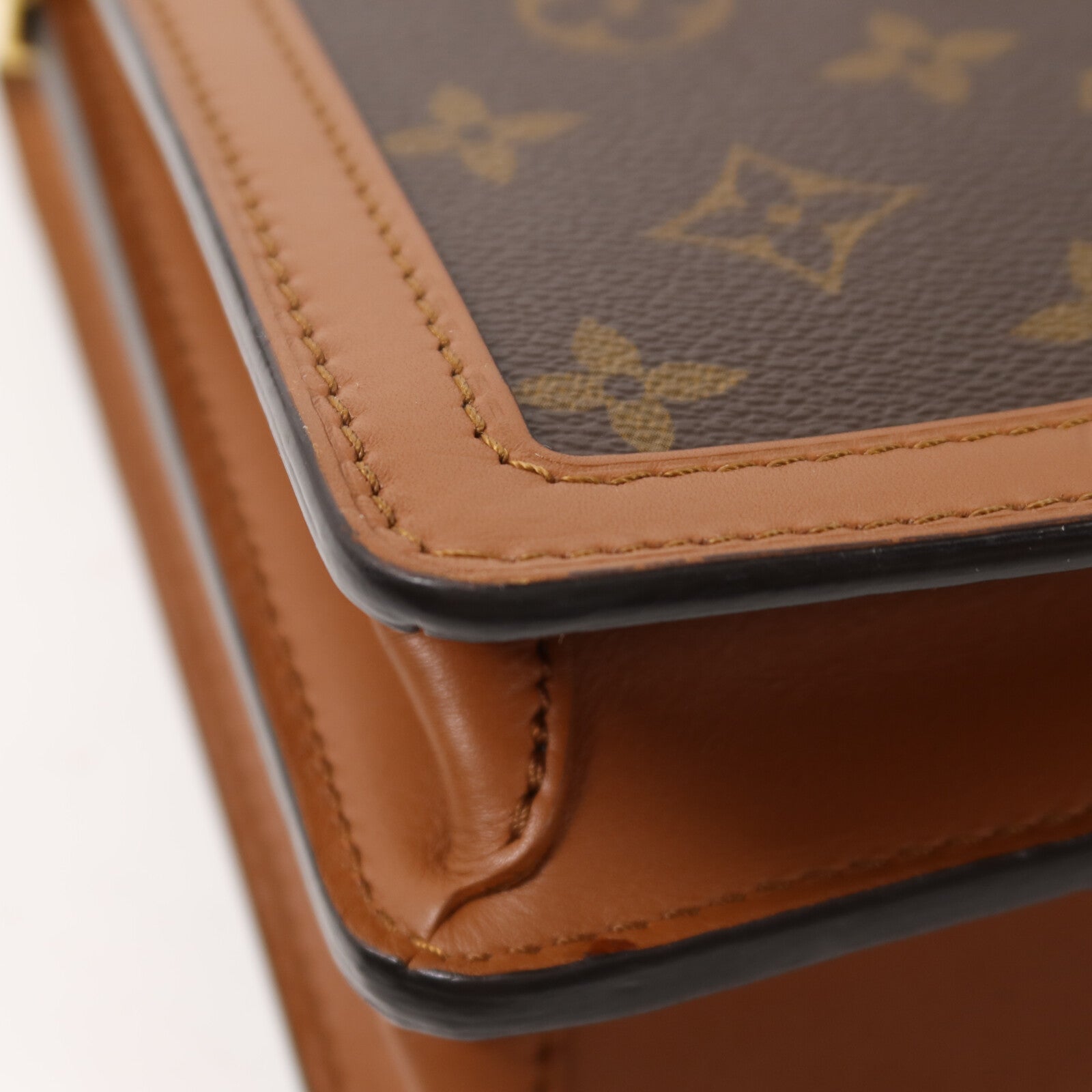 LOUIS VUITTON Monogram/Monogram Reverse Dauphine MM鏈帶手挽肩背兩用袋