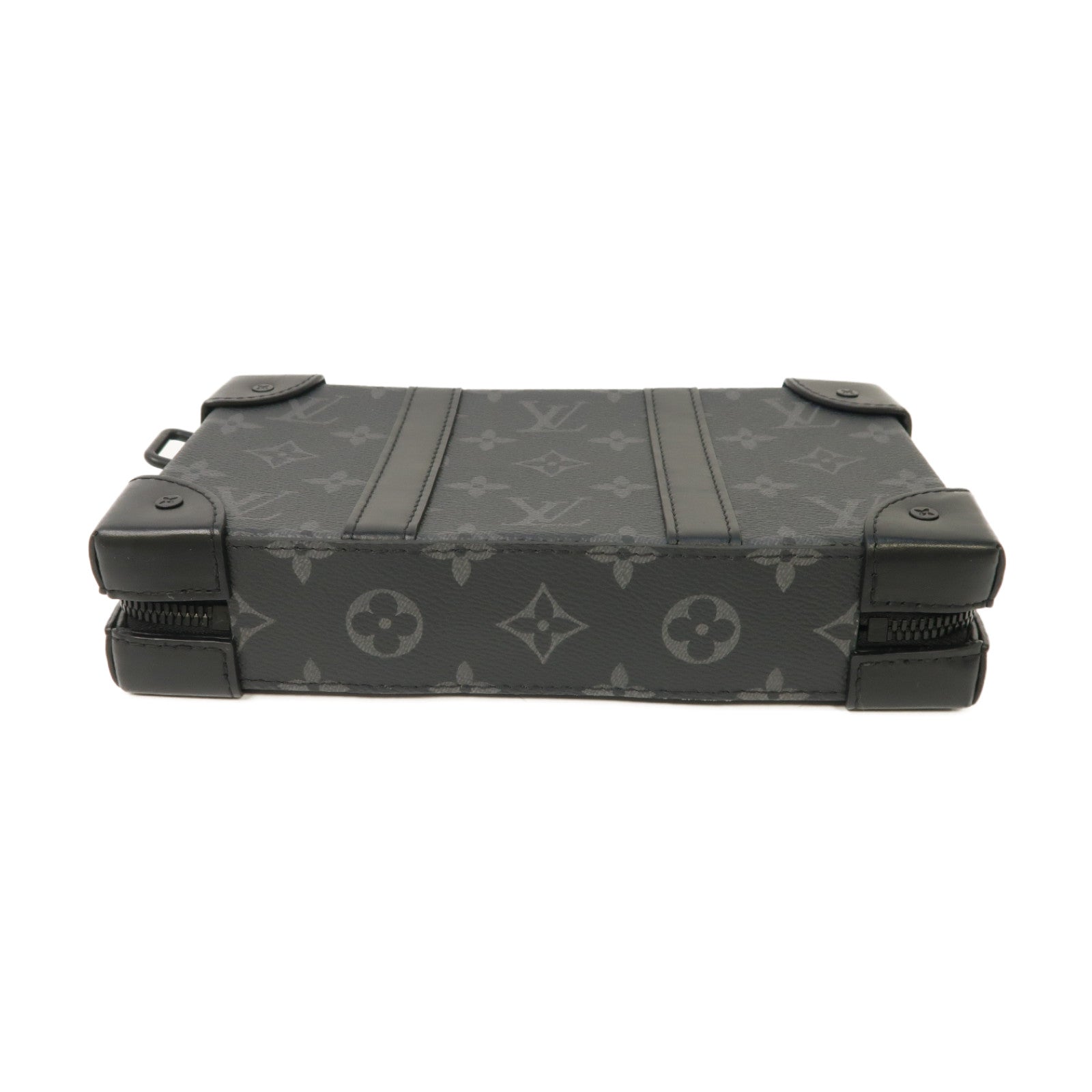 LOUIS VUITTON Monogram Eclipse Soft Trunk Wallet肩背袋黑色