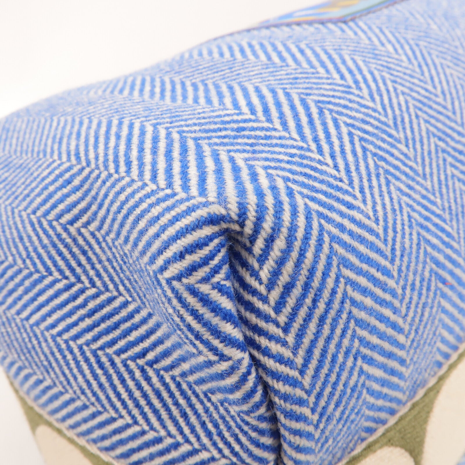 HERMES 帆布/羊毛Animaux Blocks Case GM手挽袋Bleu Gitane