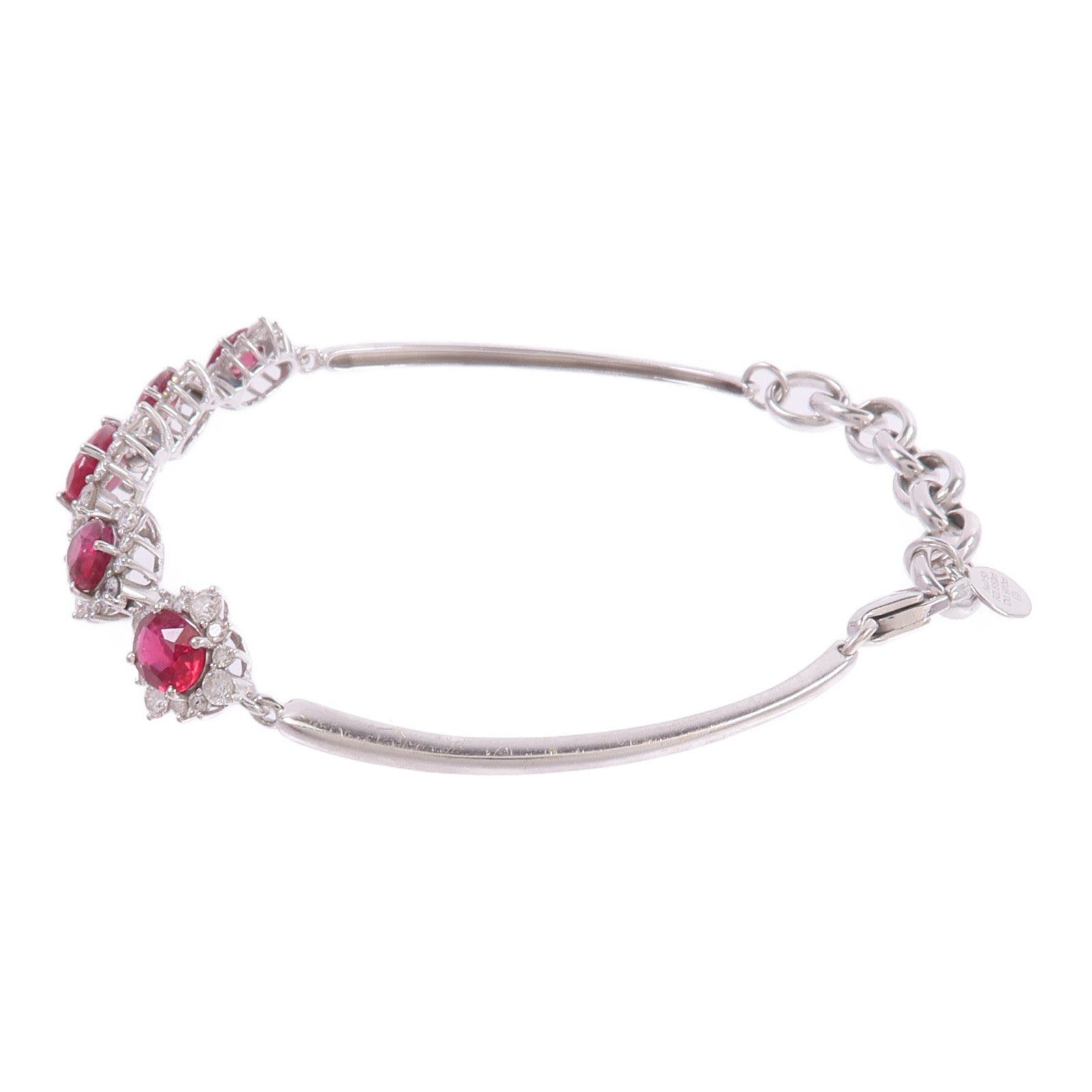 JEWELRY 18K白金Ruby Diamond Bracelet紅寶石/鑽石手鏈