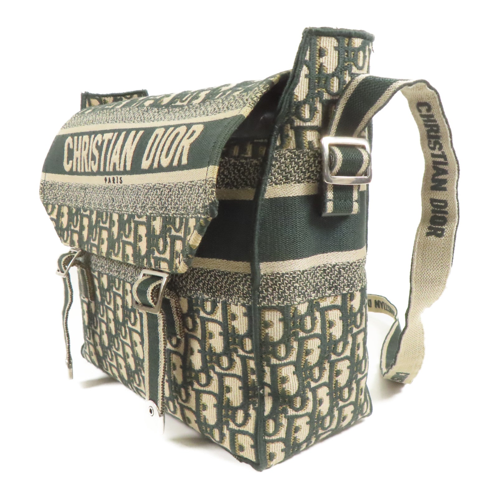 Dior 帆布Medium Diorcamp Bag銀扣肩背袋