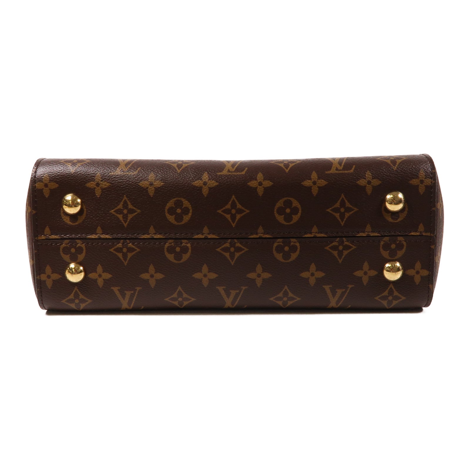LOUIS VUITTON Monogram Cluny MM Bag金扣手挽袋棕色