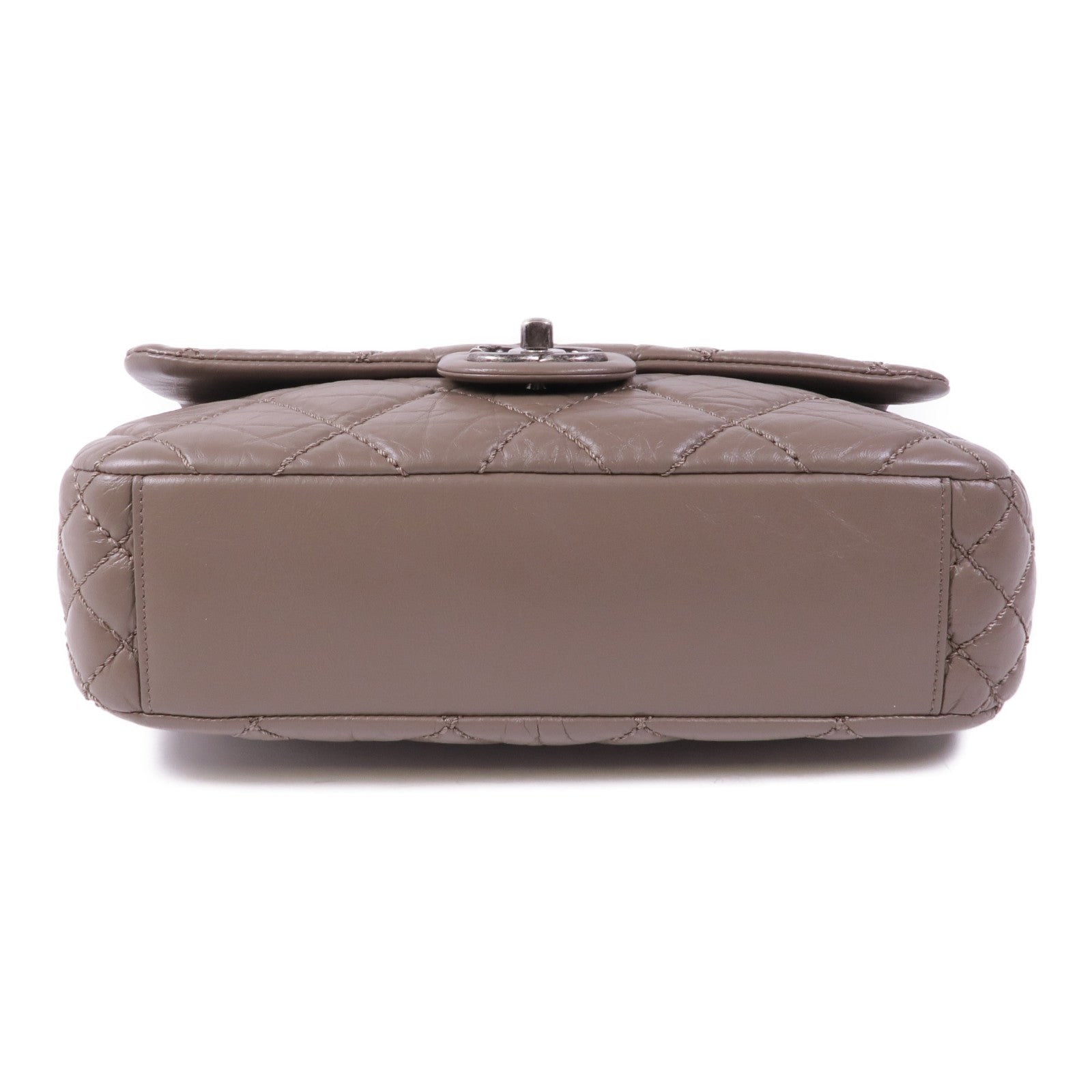 CHANEL 羊皮皮革Chain Shoulder銀扣鏈帶肩背袋