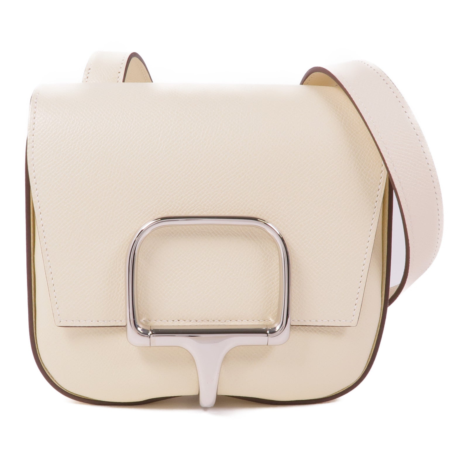 HERMES Epsom皮革Della Cavalleria Mini銀扣肩背袋