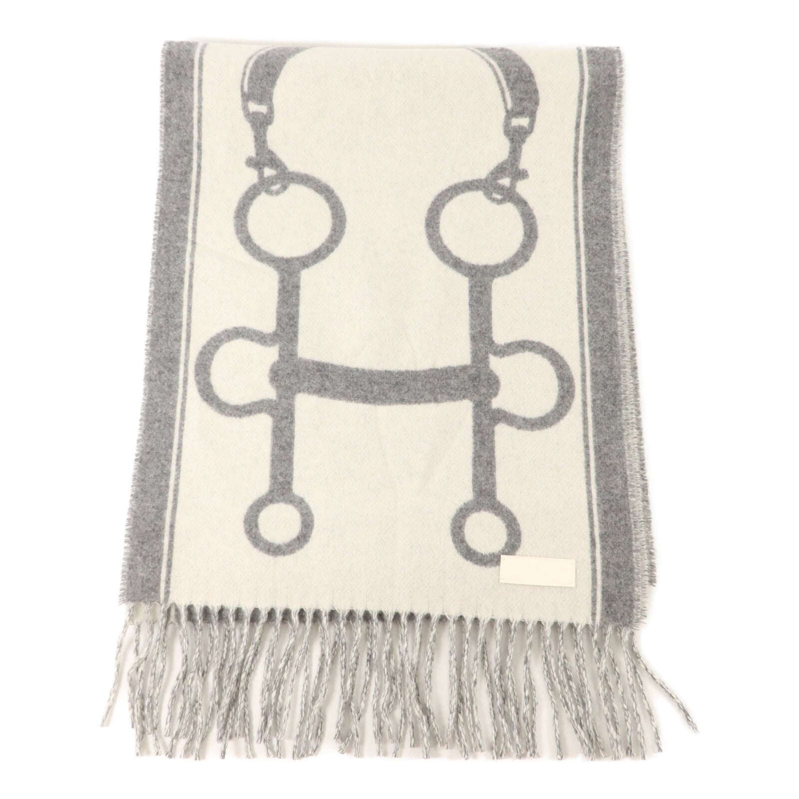 HERMES 羊絨Casaque Mors Scarf 160x30cm頸巾