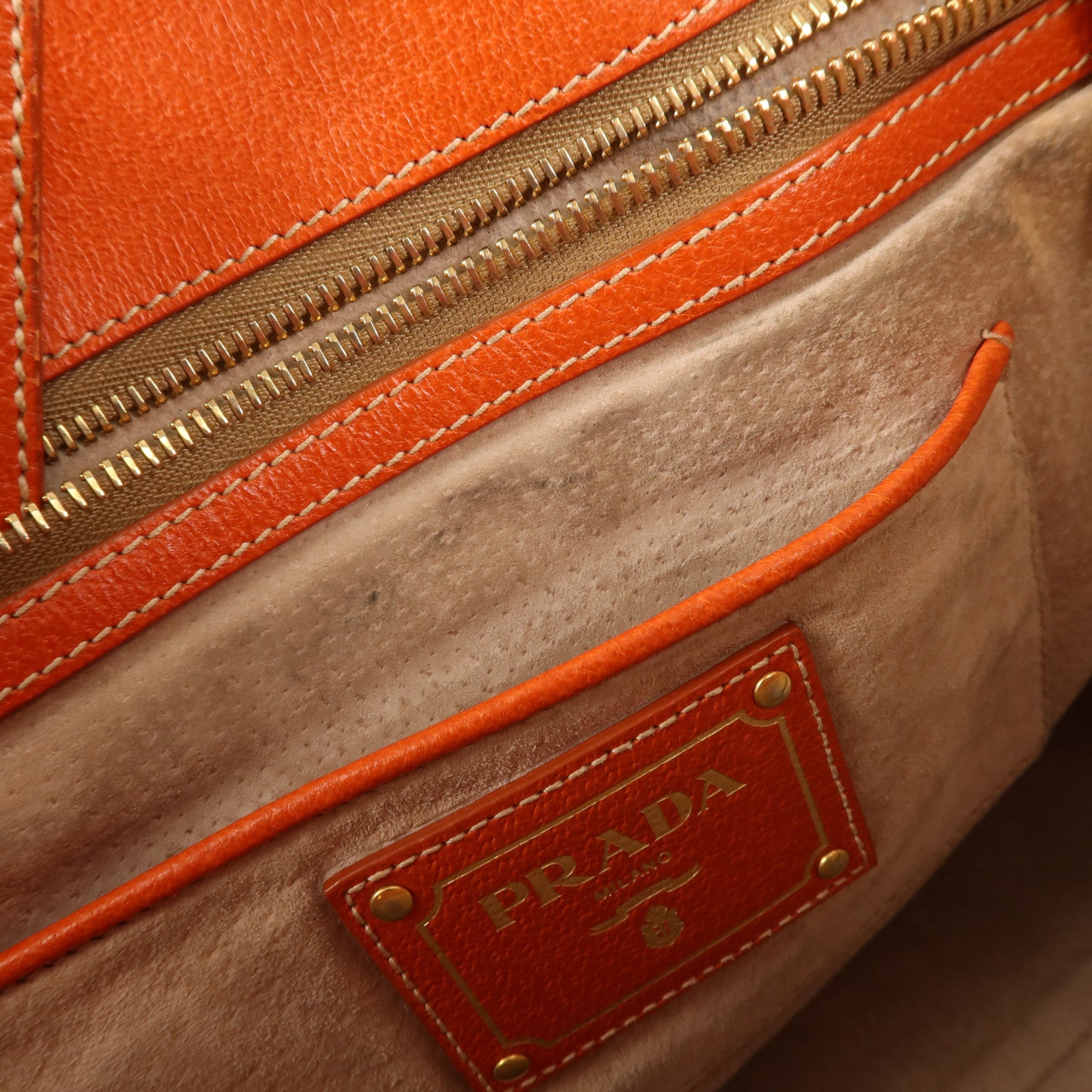 PRADA 帆布/皮革2 Way Shoulder金扣手挽肩背兩用袋