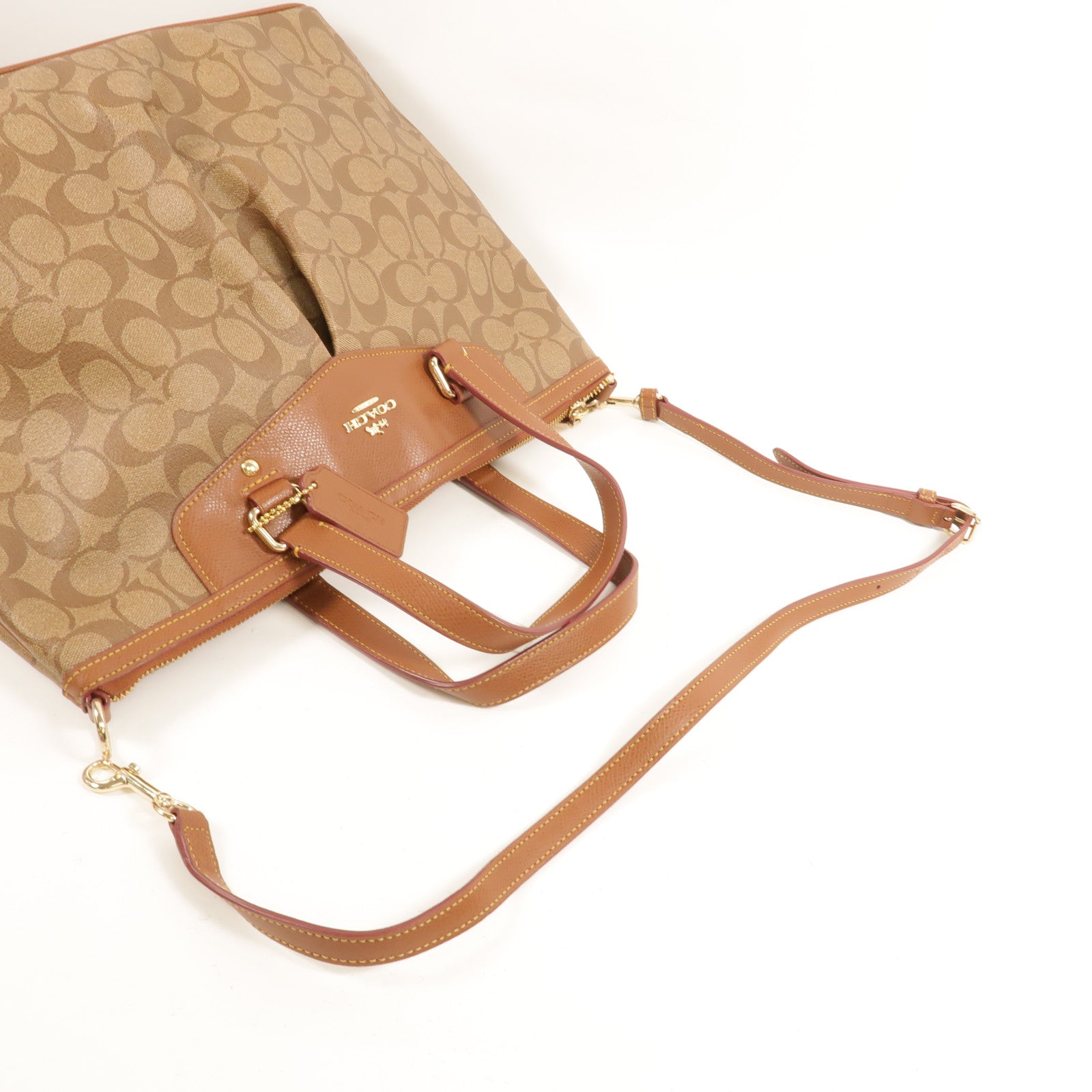 COACH 塗層帆布2Way Shoulder手挽肩背兩用袋