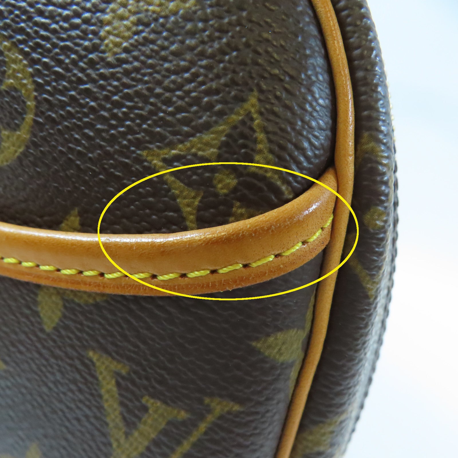 LOUIS VUITTON Monogram Trouville金扣手挽袋啡色