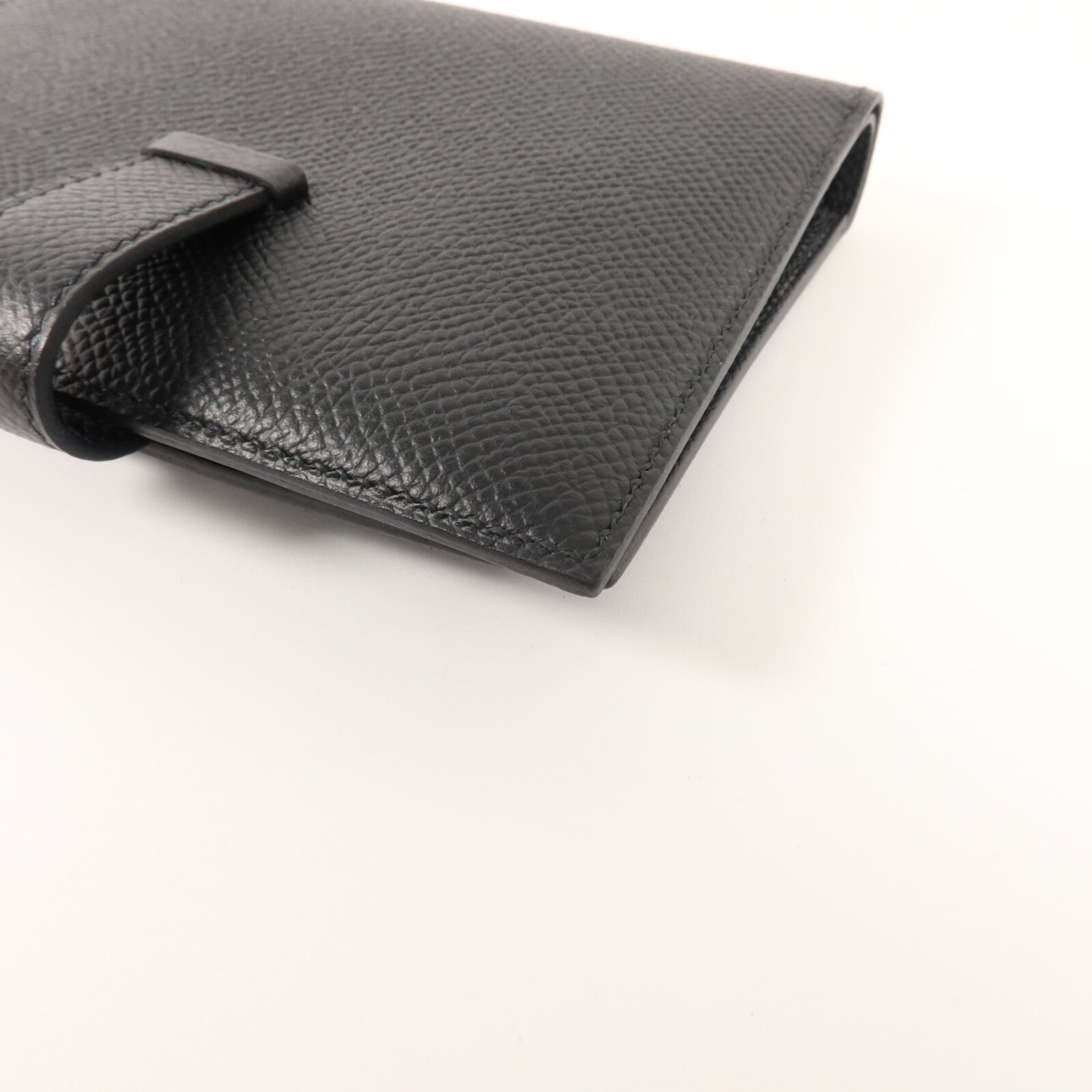 HERMES Epsom皮革Bearn Compact Wallet錢包Noir