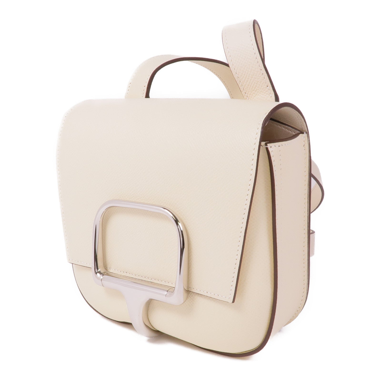 HERMES Epsom皮革Della Cavalleria Mini銀扣肩背袋