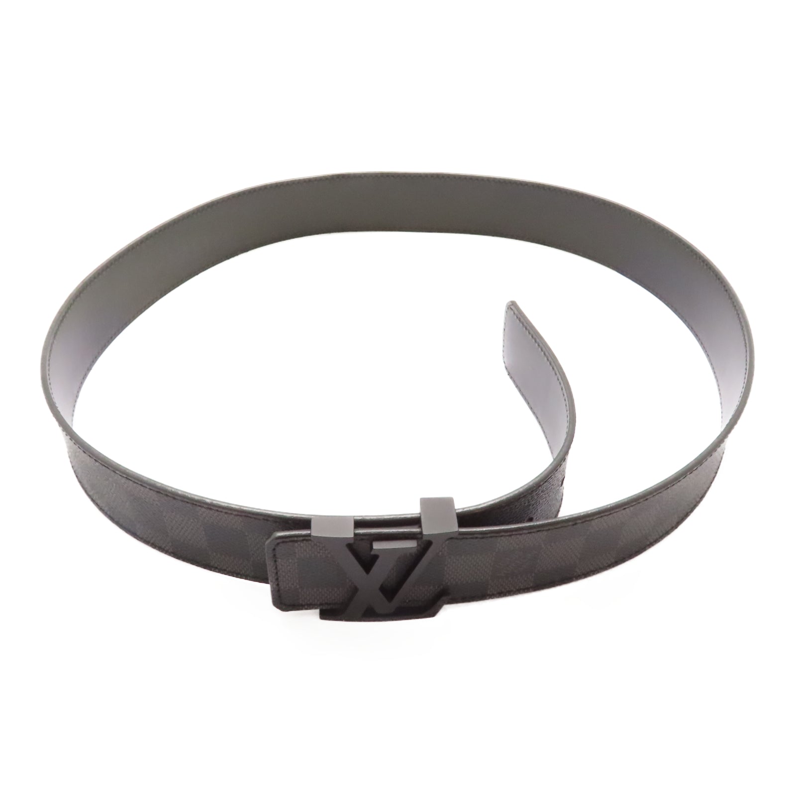 LOUIS VUITTON Damier Graphite Belt 95cm皮帶黑色