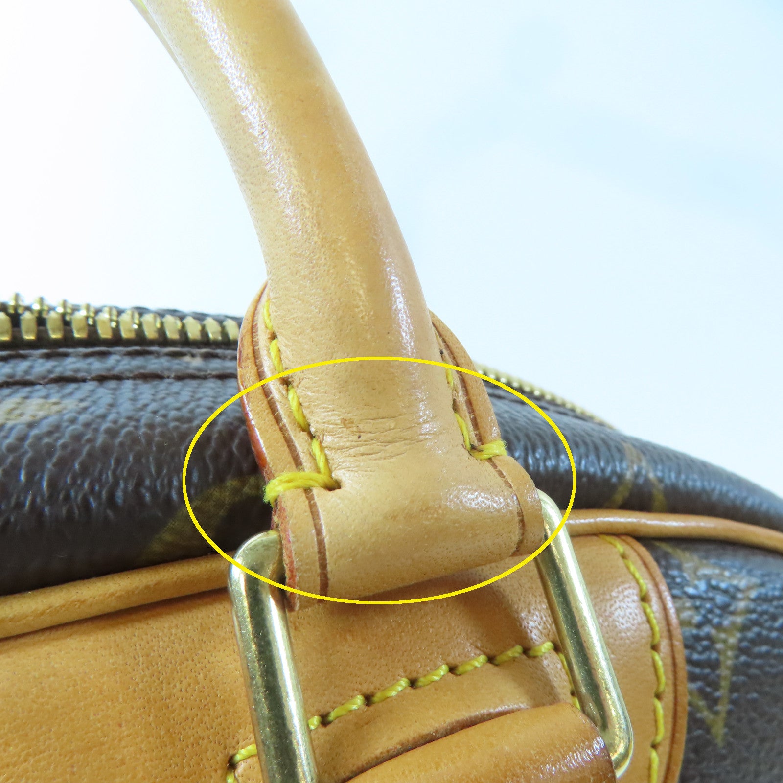 LOUIS VUITTON Monogram Trouville金扣手挽袋啡色