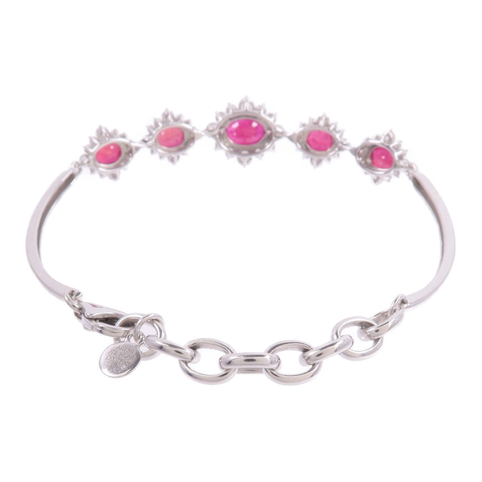 JEWELRY 18K白金Ruby Diamond Bracelet紅寶石/鑽石手鏈