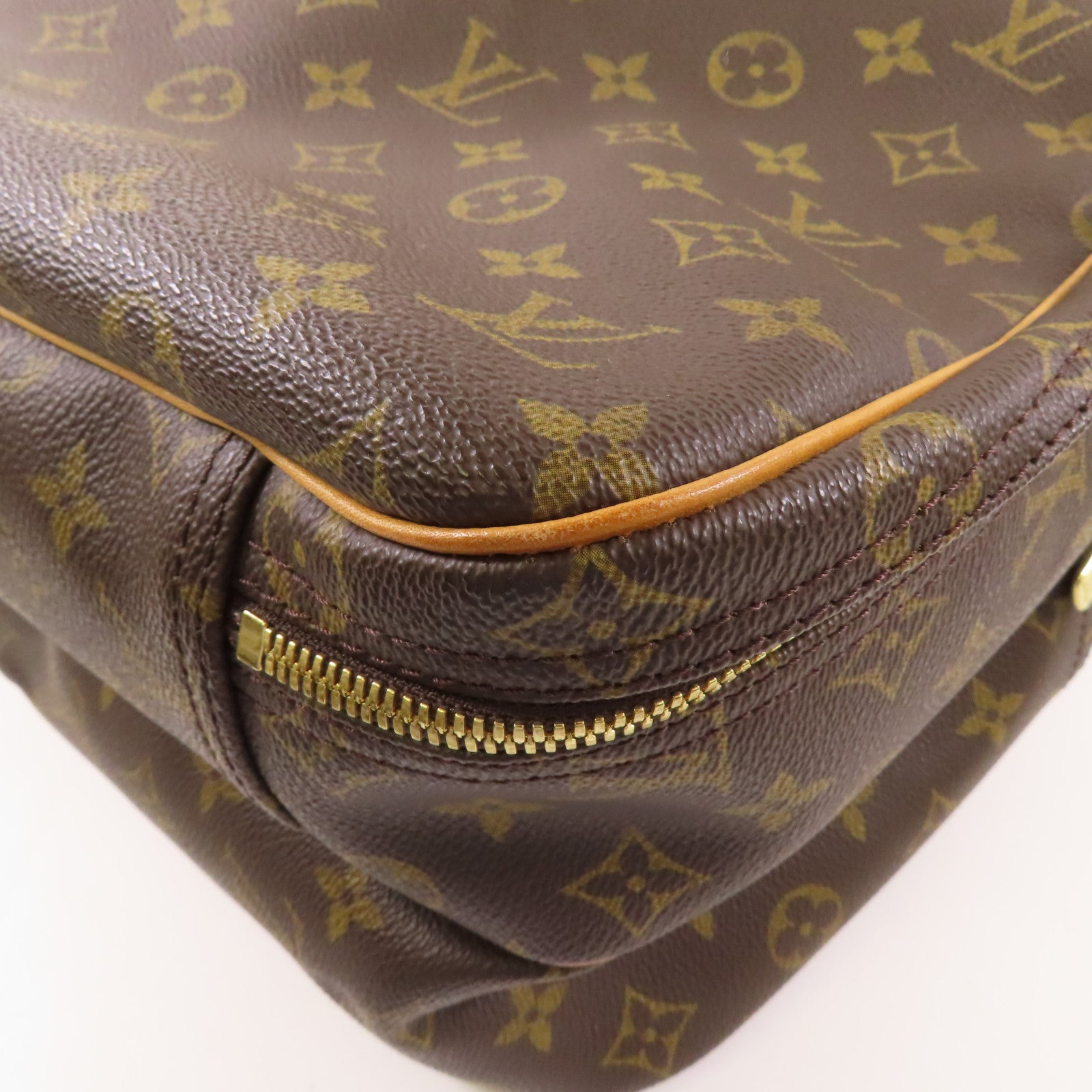 LOUIS VUITTON LV GHW Alize 24H 2 Way Shoulder Boston Bag M41399 Monogram Brown
