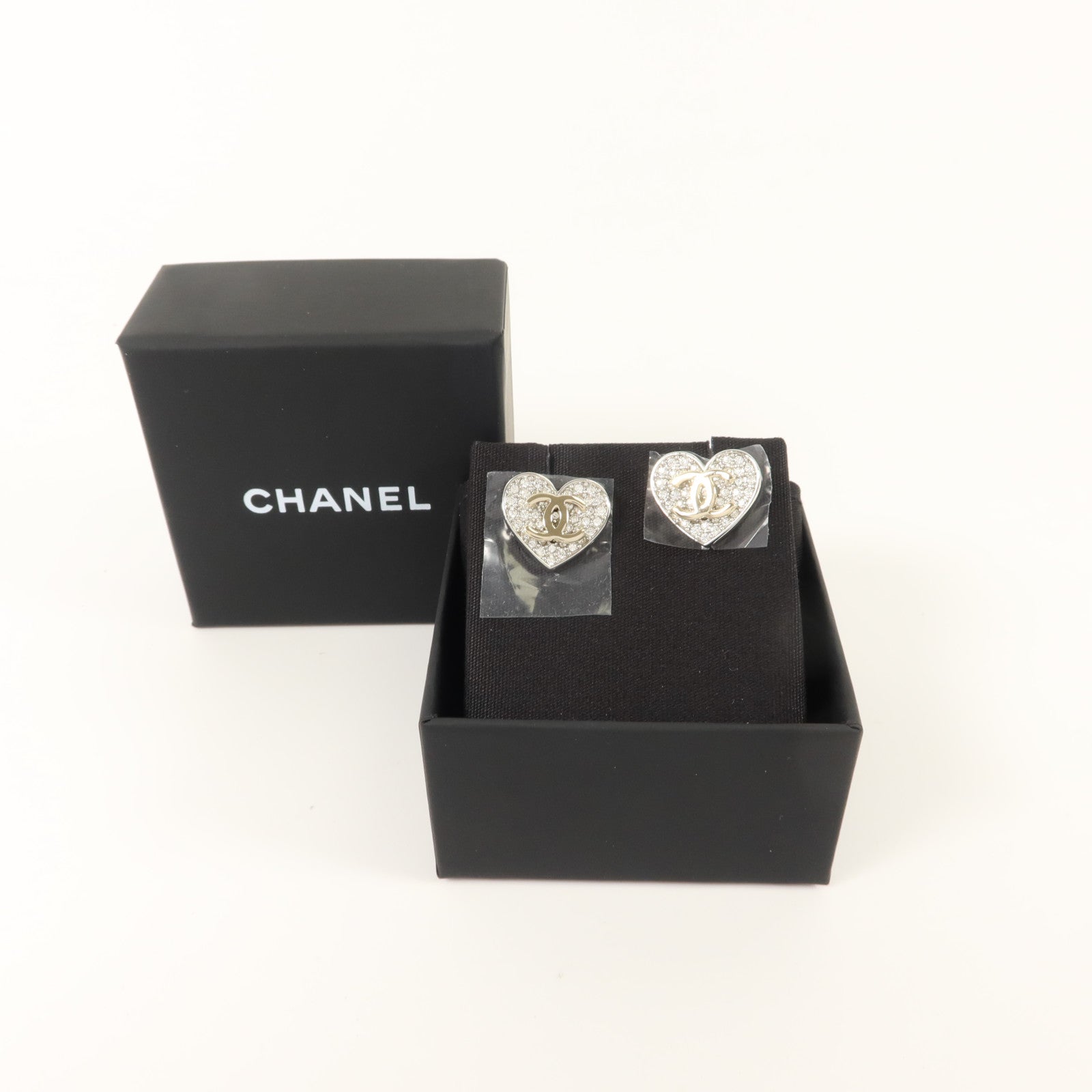 CHANEL 金屬/水晶Pierced Earring耳環