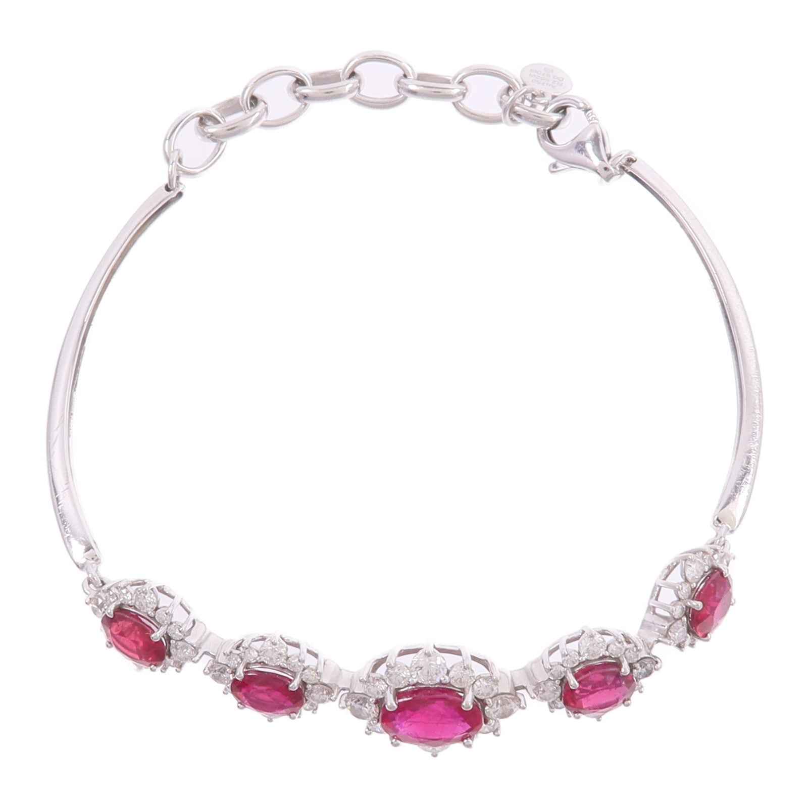 JEWELRY 18K白金Ruby Diamond Bracelet紅寶石/鑽石手鏈