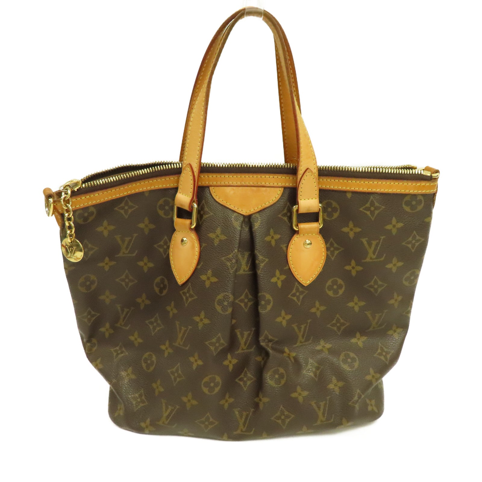 LOUIS VUITTON Monogram Palermo PM金扣手挽肩背兩用袋啡色