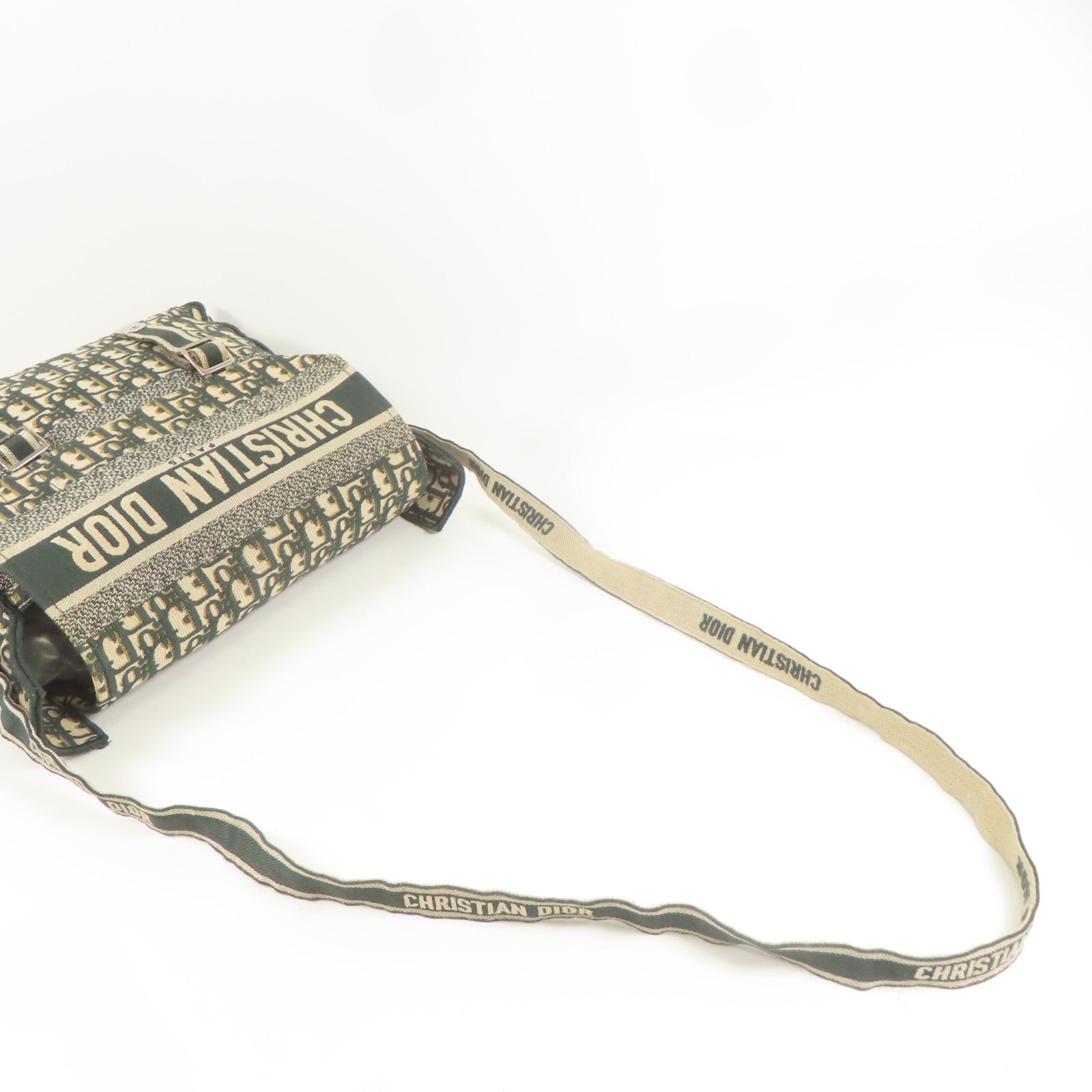 Dior 帆布Medium Diorcamp Bag銀扣肩背袋