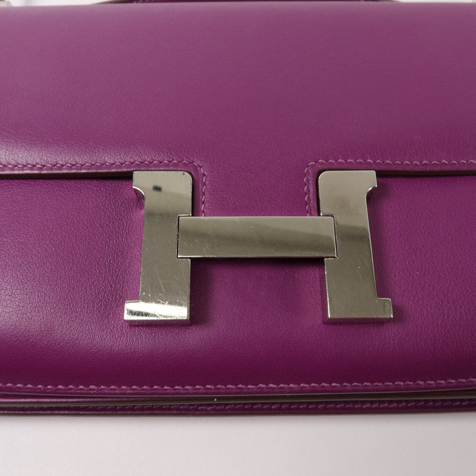 HERMES Swift皮革Constance Elan肩背袋Anemone