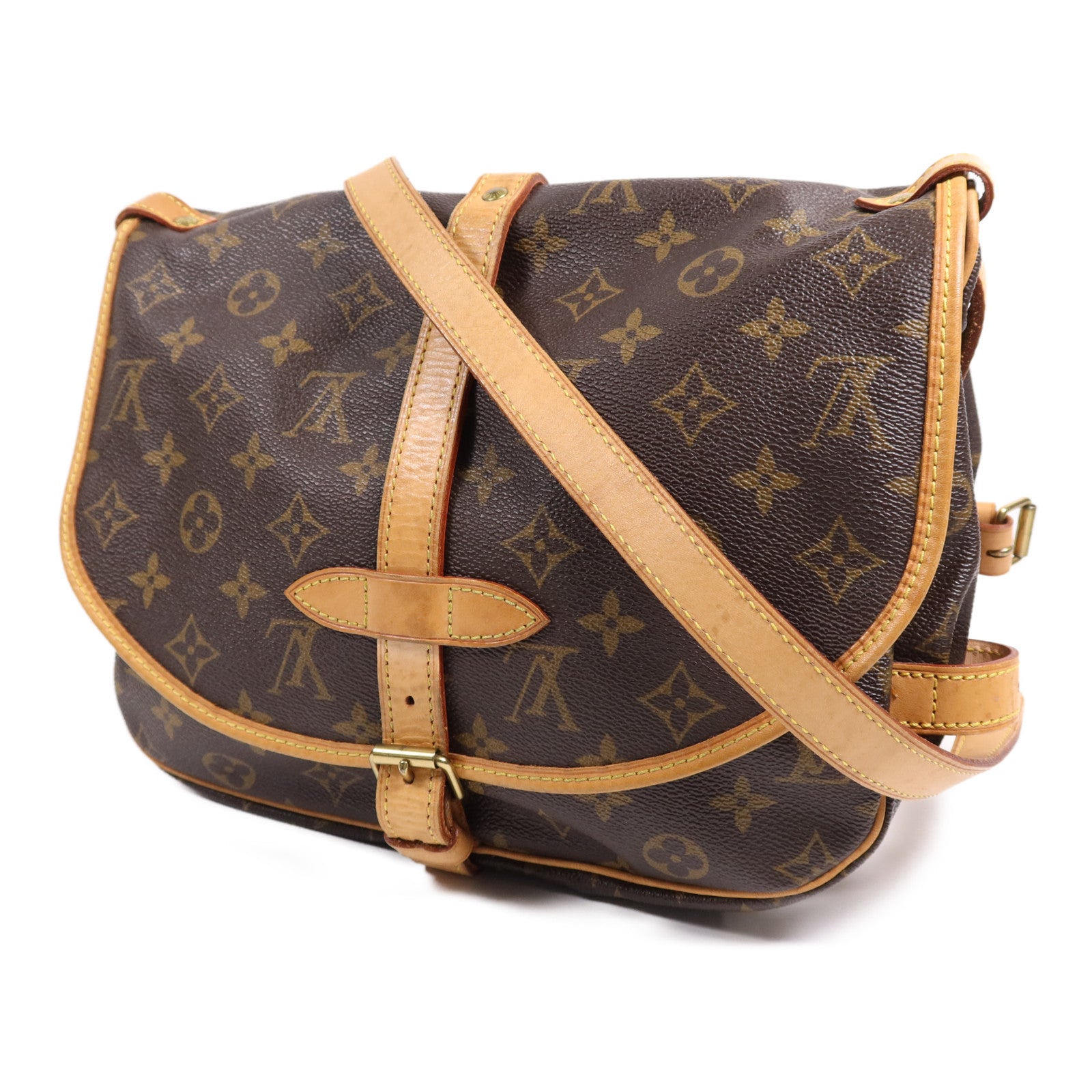 LOUIS VUITTON Monogram Saumur 30金扣肩背袋