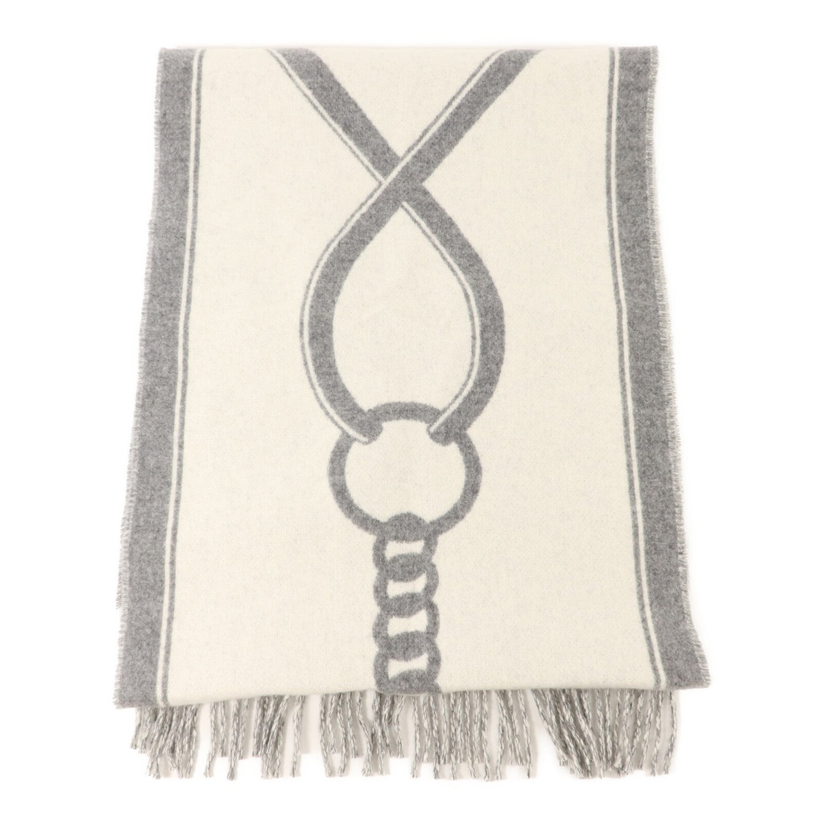 HERMES 羊絨Casaque Mors Scarf 160x30cm頸巾