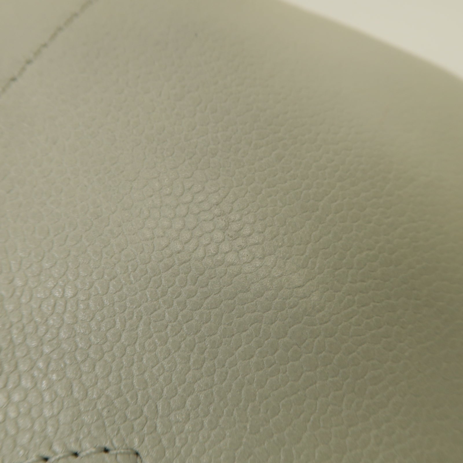 CHANEL 菱格牛皮皮革Tote Bag銀扣手挽袋灰色